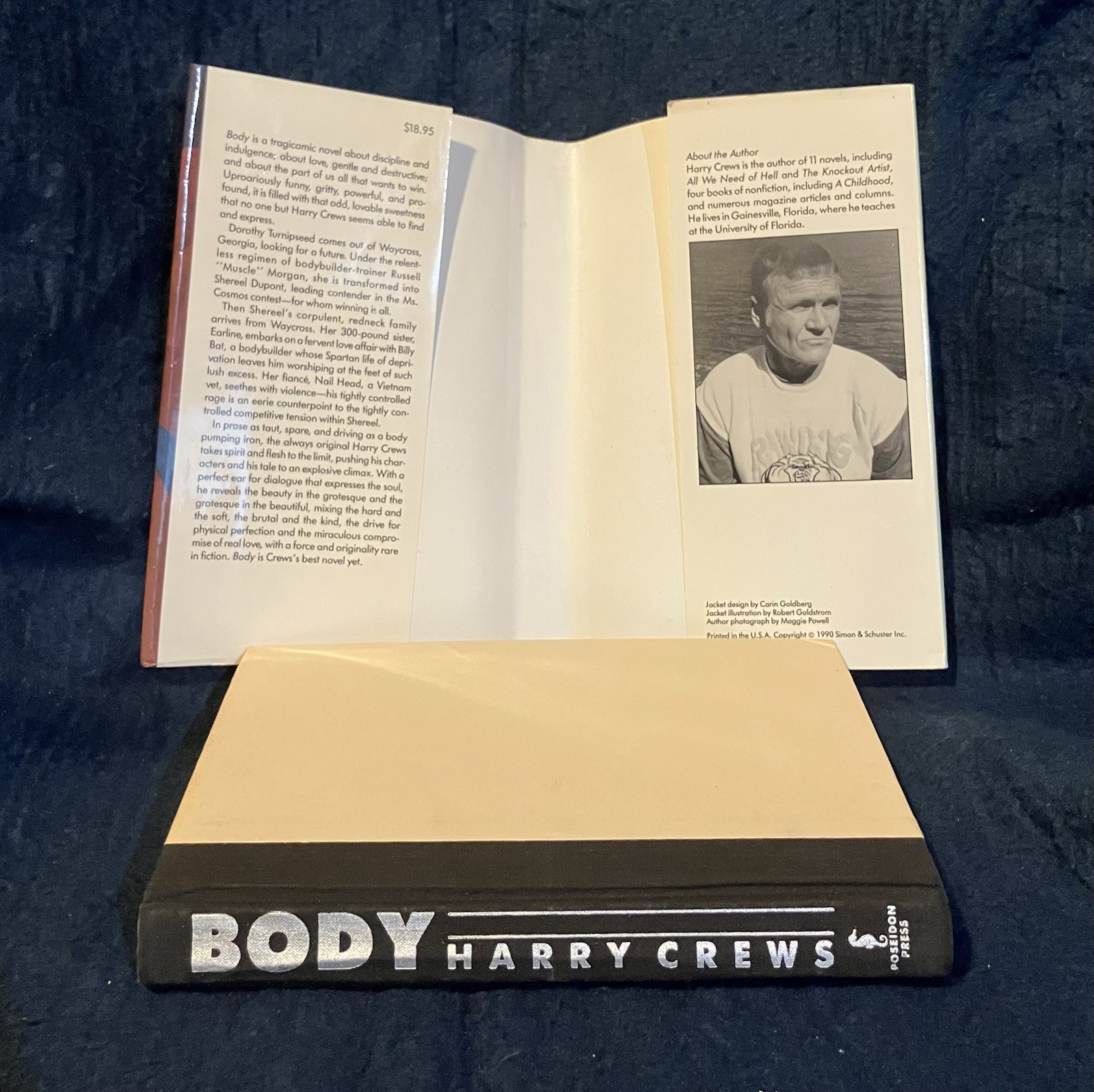 Harry Crews BODY SIGNED 1st Edition Hard Cover Original Unclipped Dust Jacket