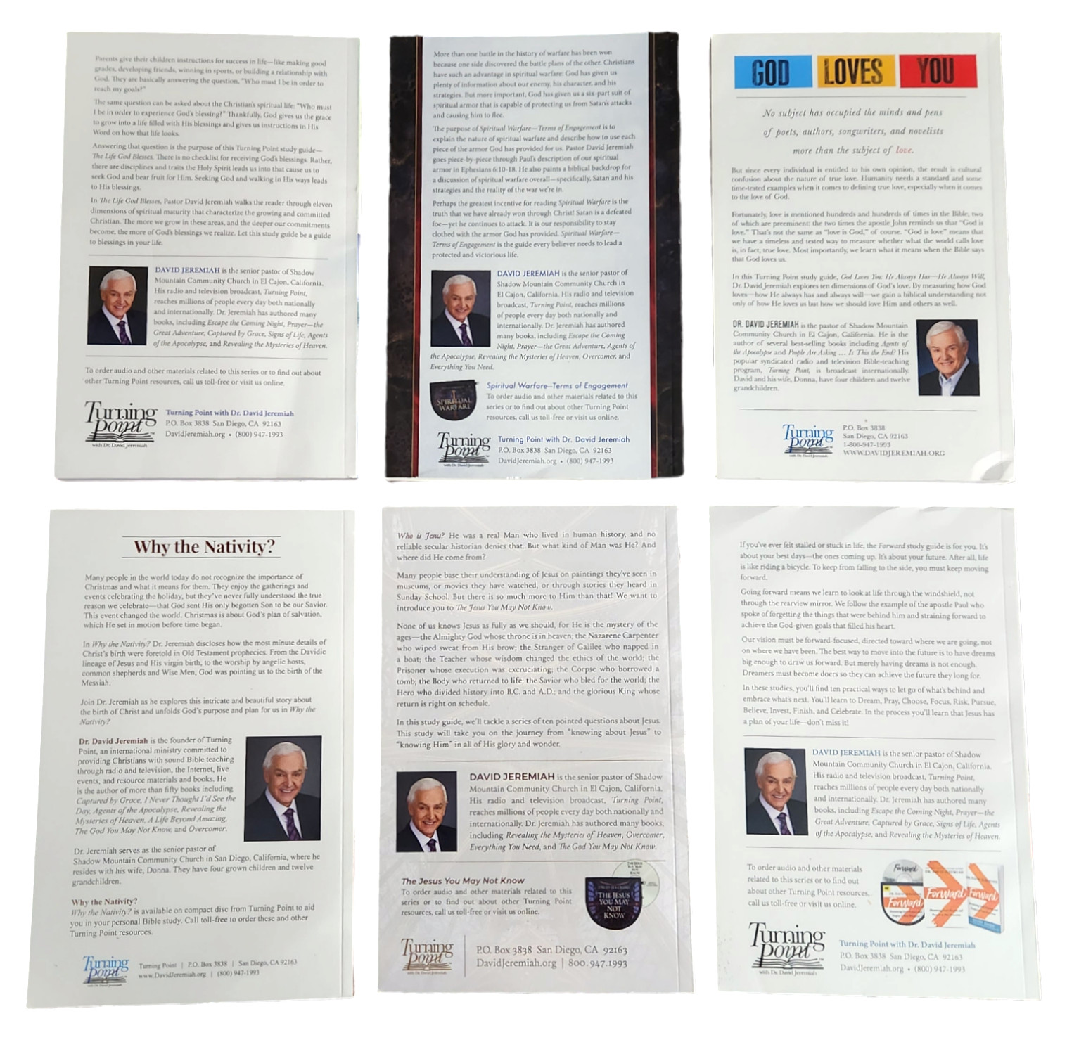 Lot of 6 Turning Point w/ Dr. David Jeremiah Bible Study Guides
