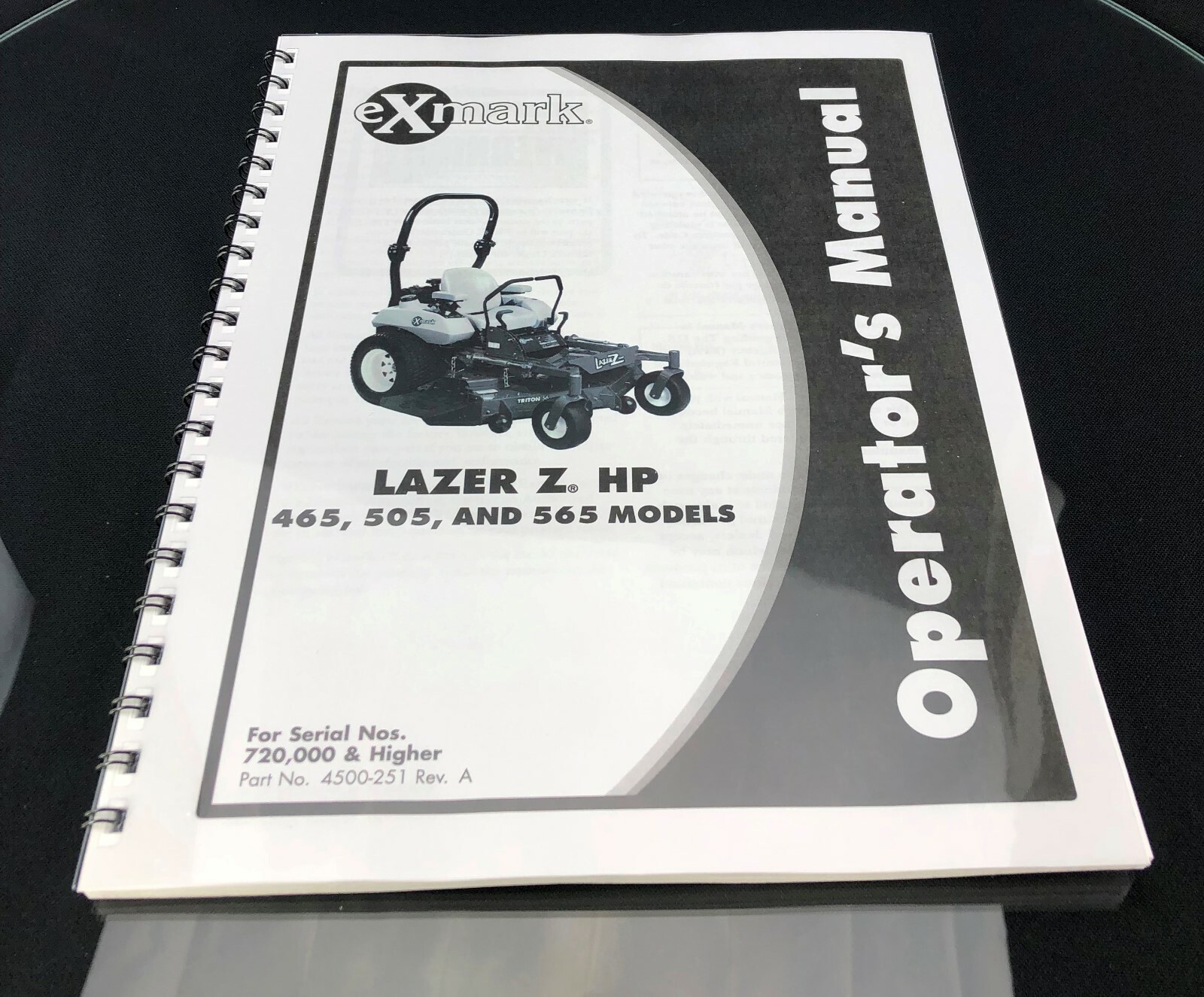 eXmark Lazer Z HP 465 505 565 Operators Manual & Part List Diagrams Schematics