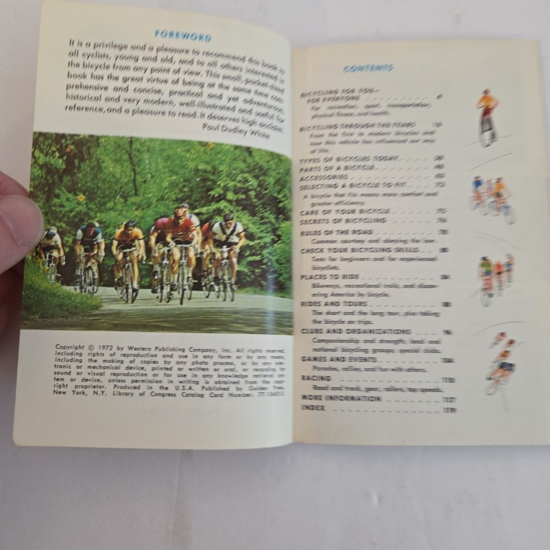Bicycling: A Golden Guide Book PB ~1972 Small Golden Press 🚲 1st Print
