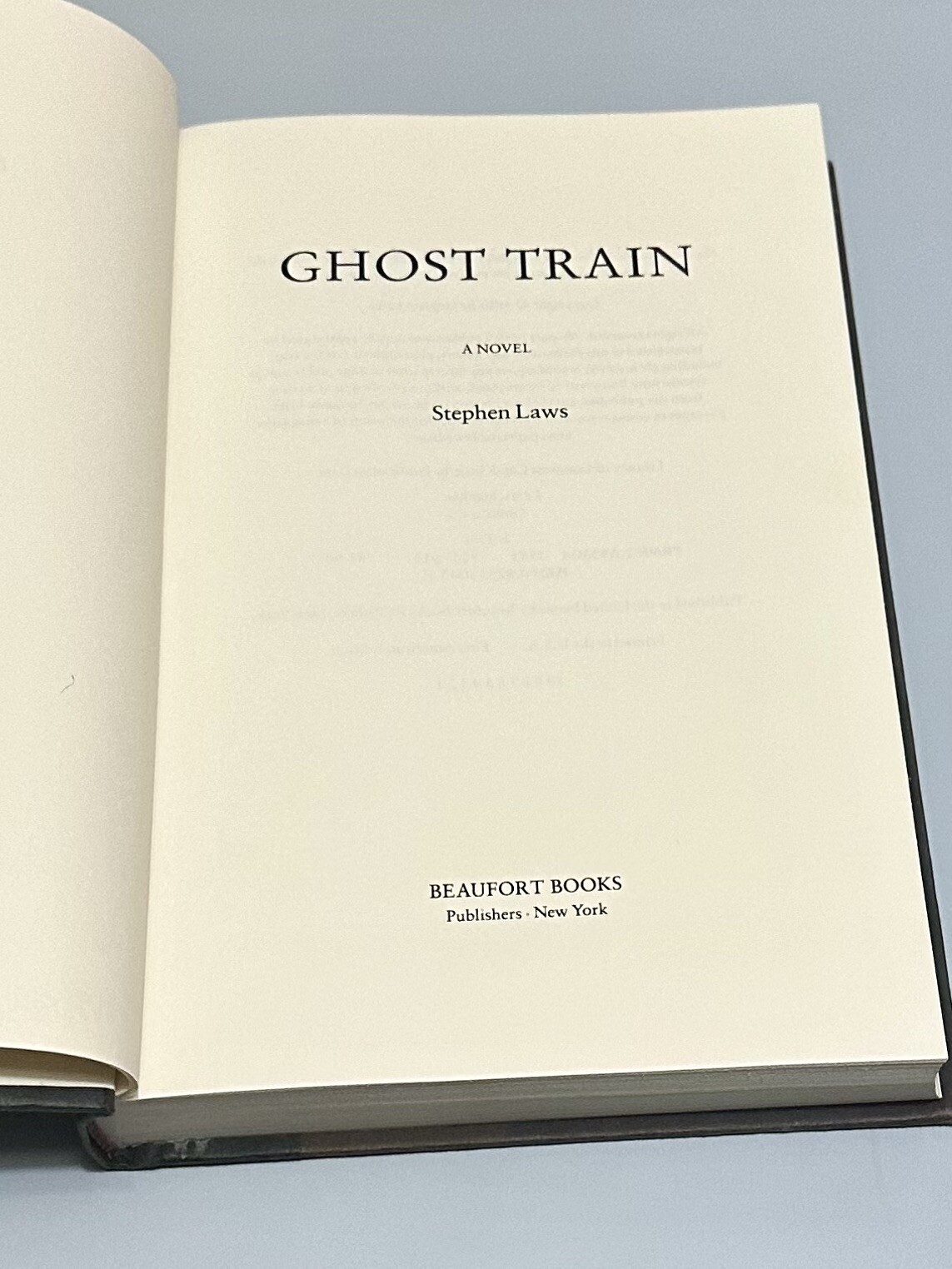 Ghost Train by Stephen Laws 1985 HC/DJ/1st Edition