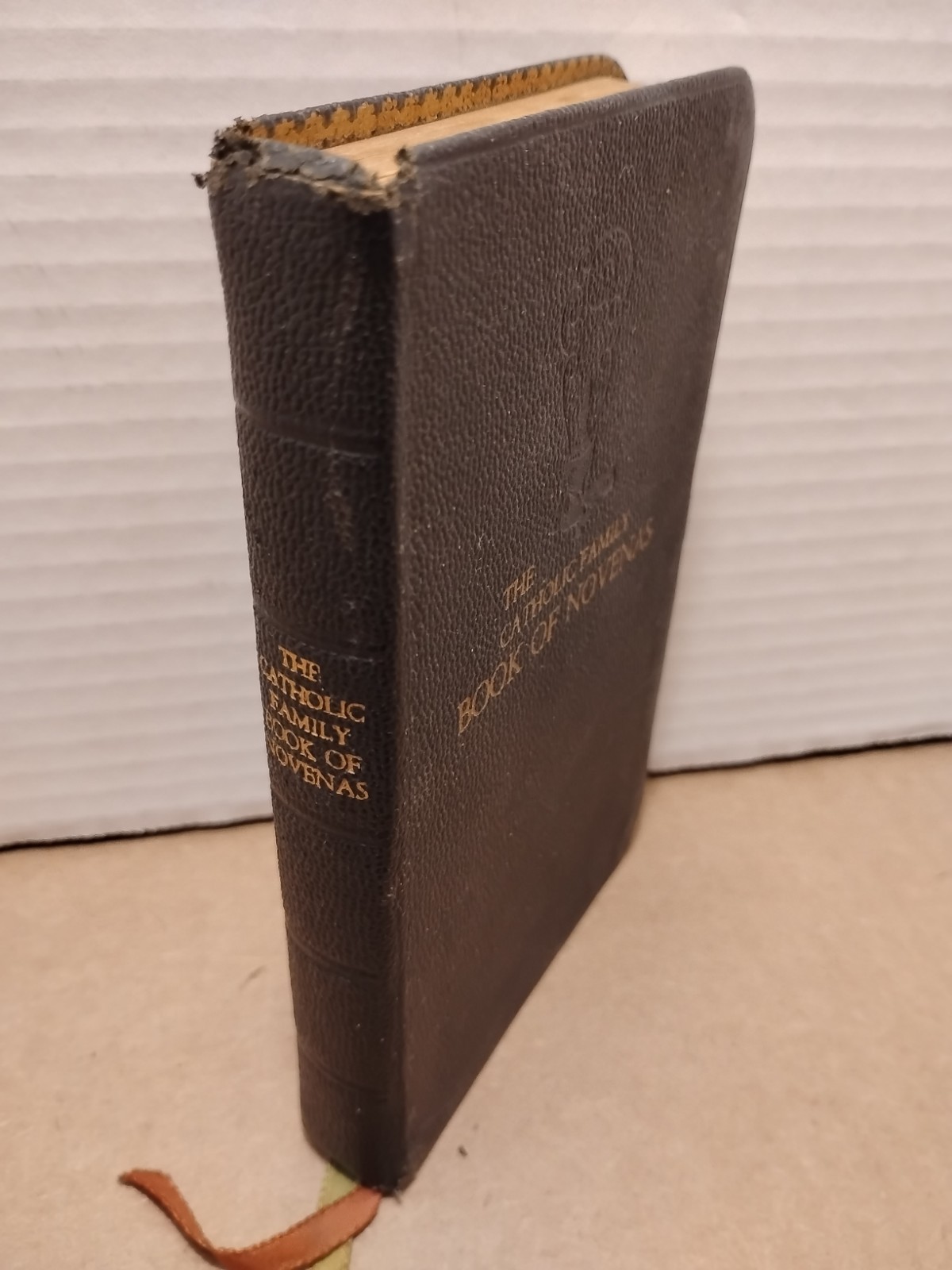 1956 – CATHOLIC FAMILY BOOK OF NOVENAS – John J Crawley & Co – Compact Leather