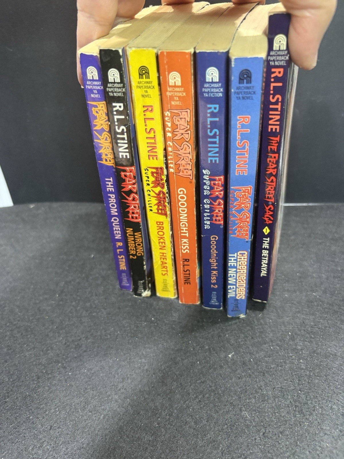 R. L. Stine Fear Street 7 Paperback Lot (Prom Queen, The Betrayal, The New Evil