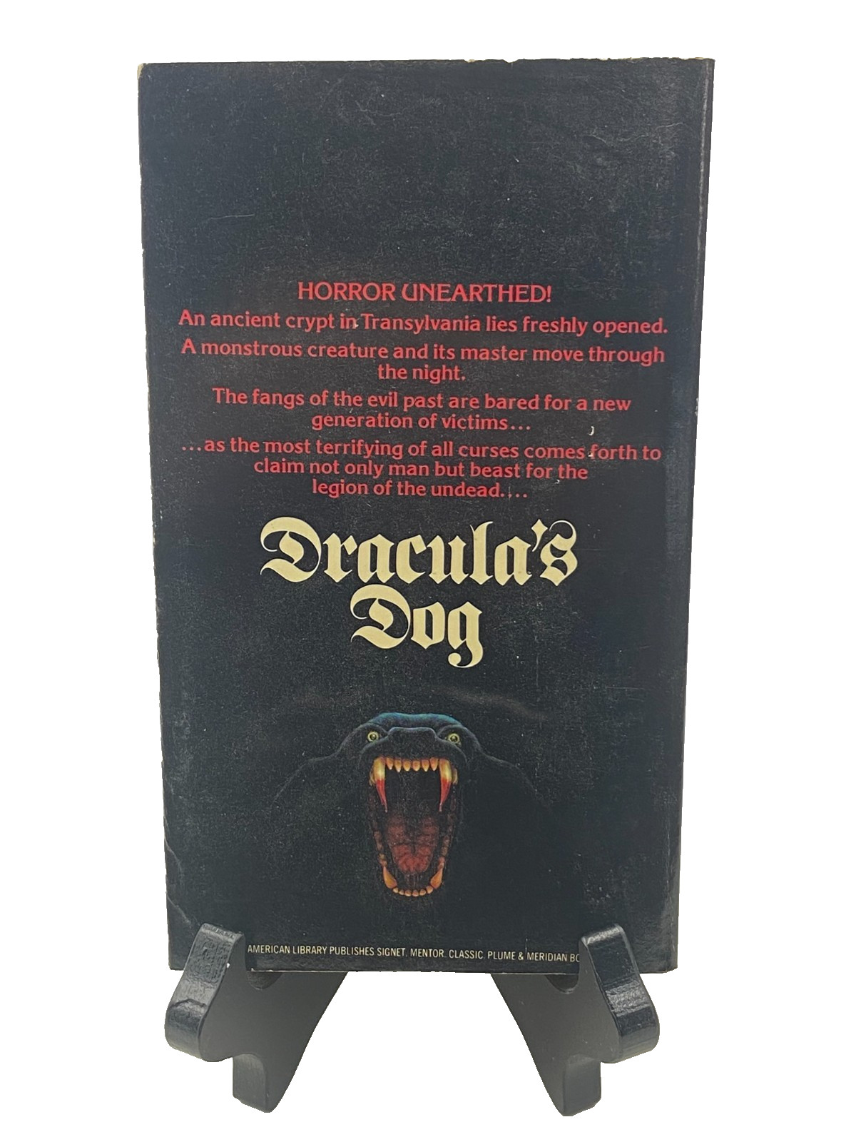 KEN JOHNSON PAPERBACK – Dracula’s Dog 1978 (Paperbacks From Hell) (1st printing)