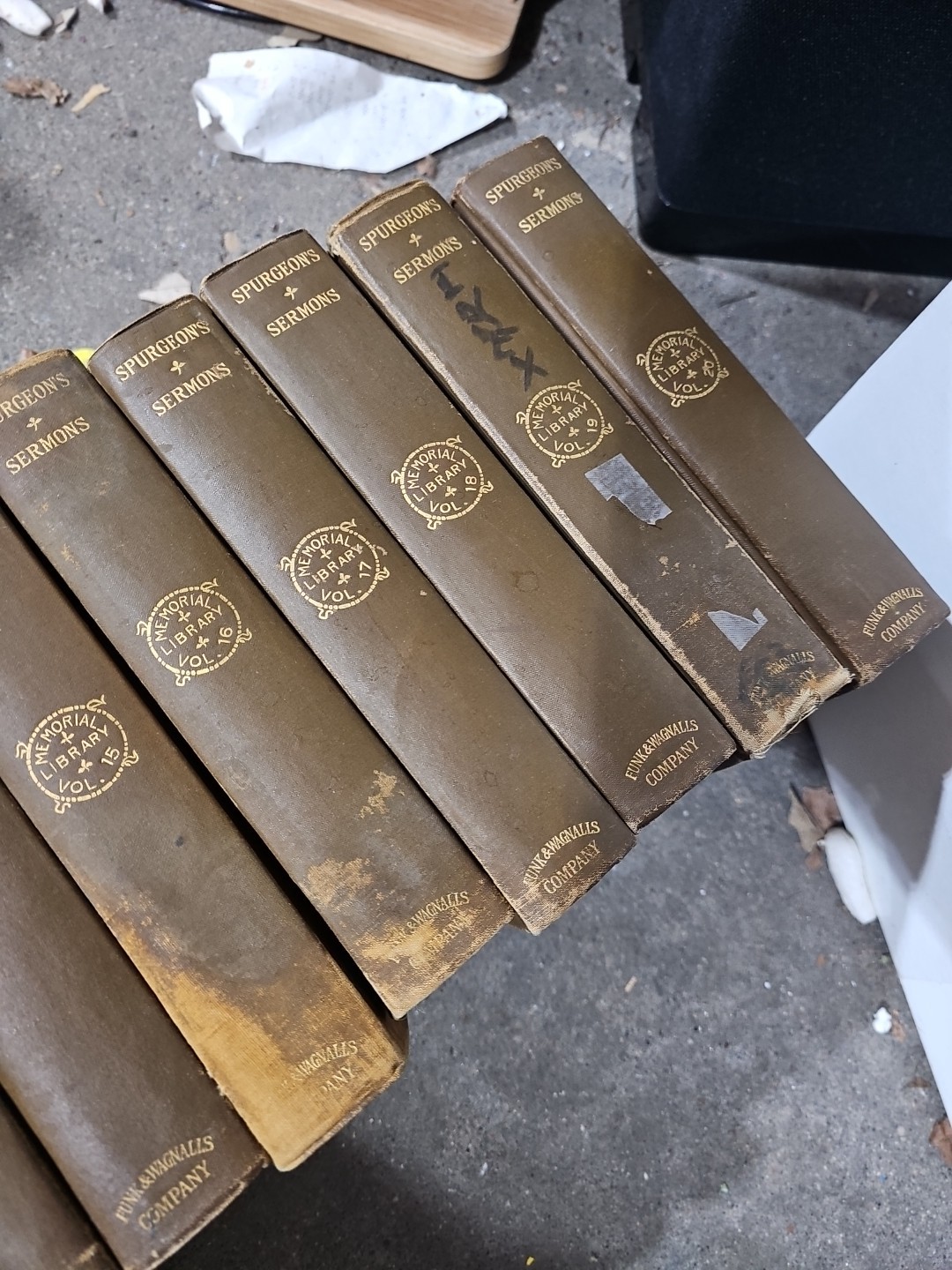 RARE Antique Spurgeon’s Sermons 20 Book Complete LOT Memorial Library
