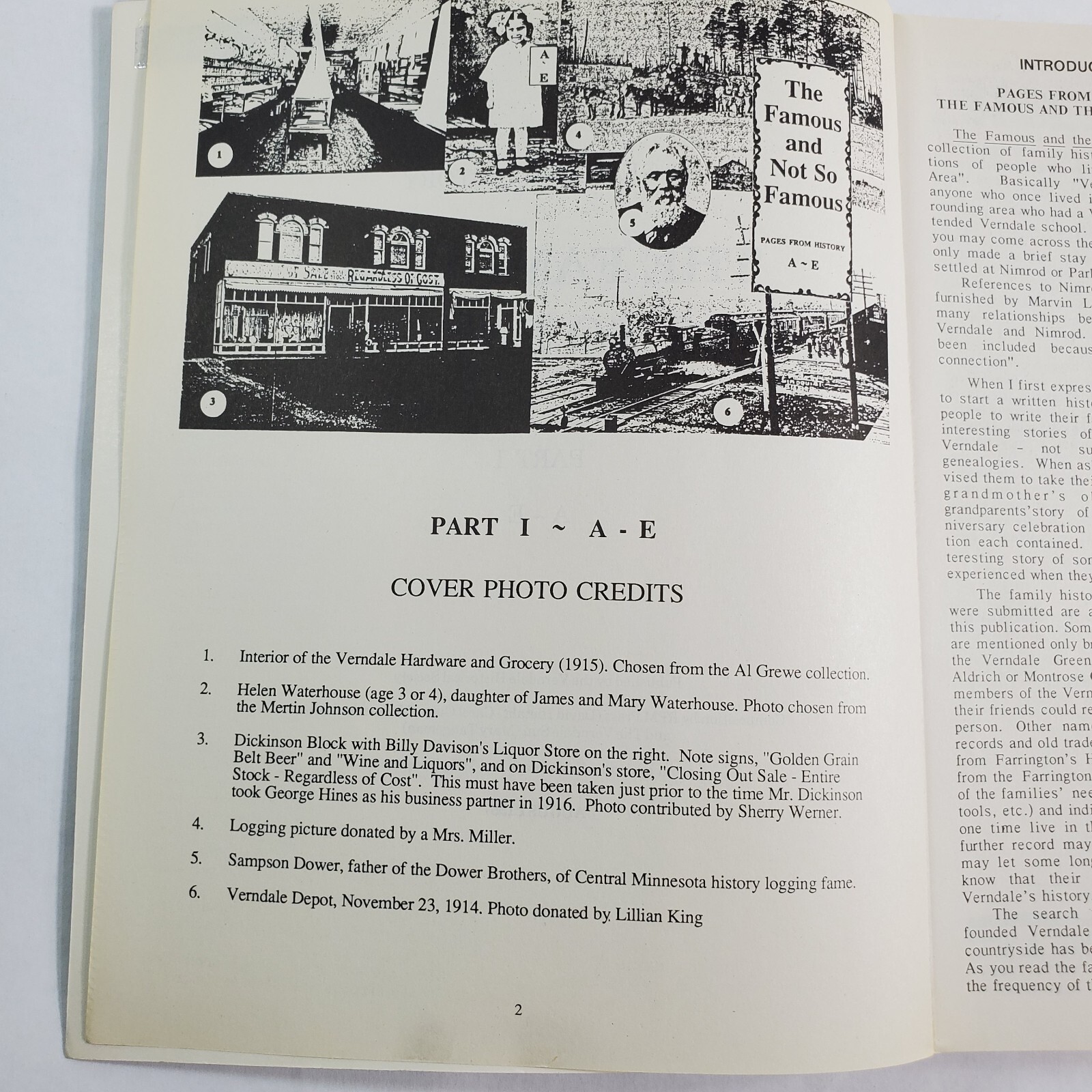 Verndale Minnesota The Famous & Not So Famous Pages from History 5 Vol. Book Set