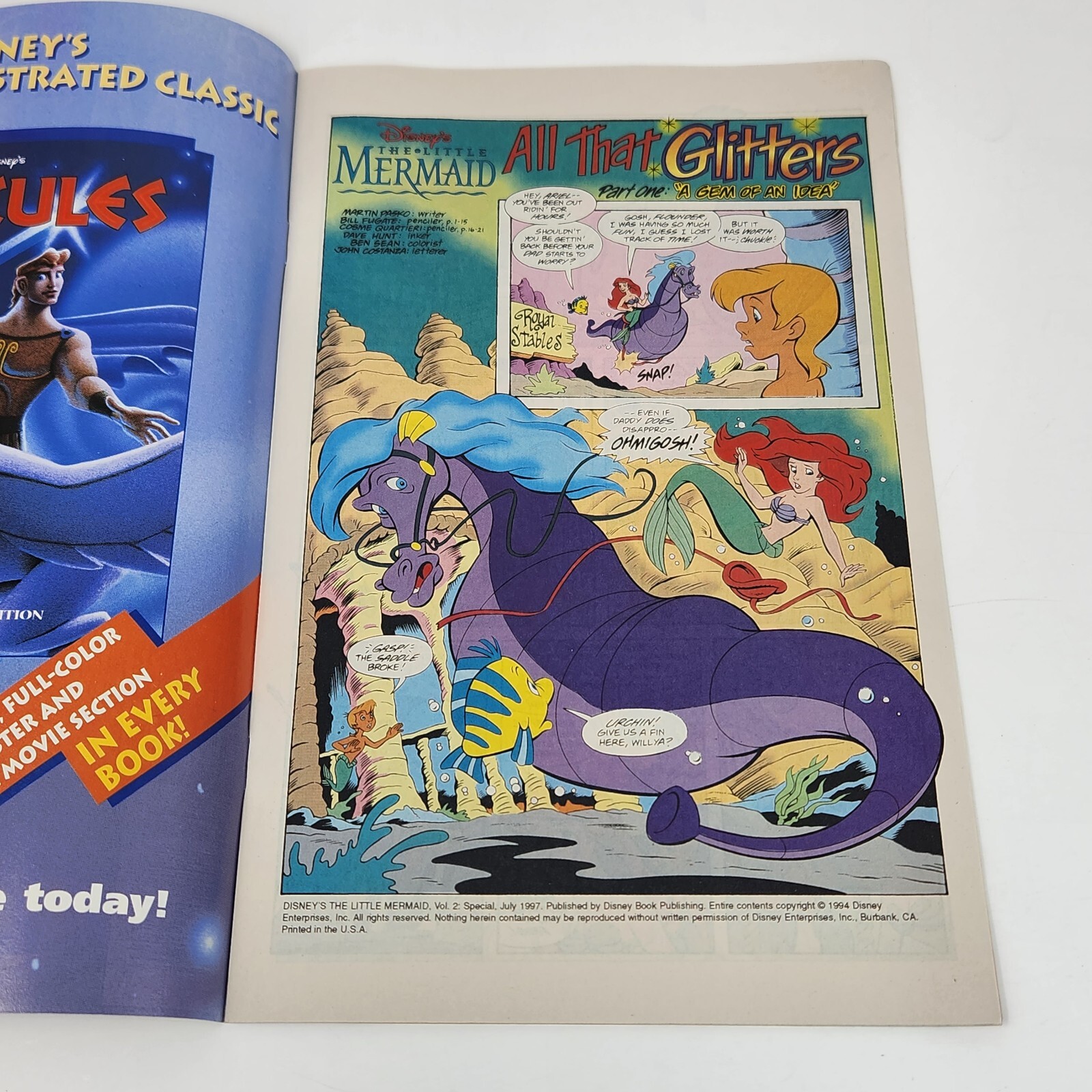 VINTAGE JULY 1997 DISNEY COMICS COMIC BOOK THE LITTLE MERMAID # 2 NEW