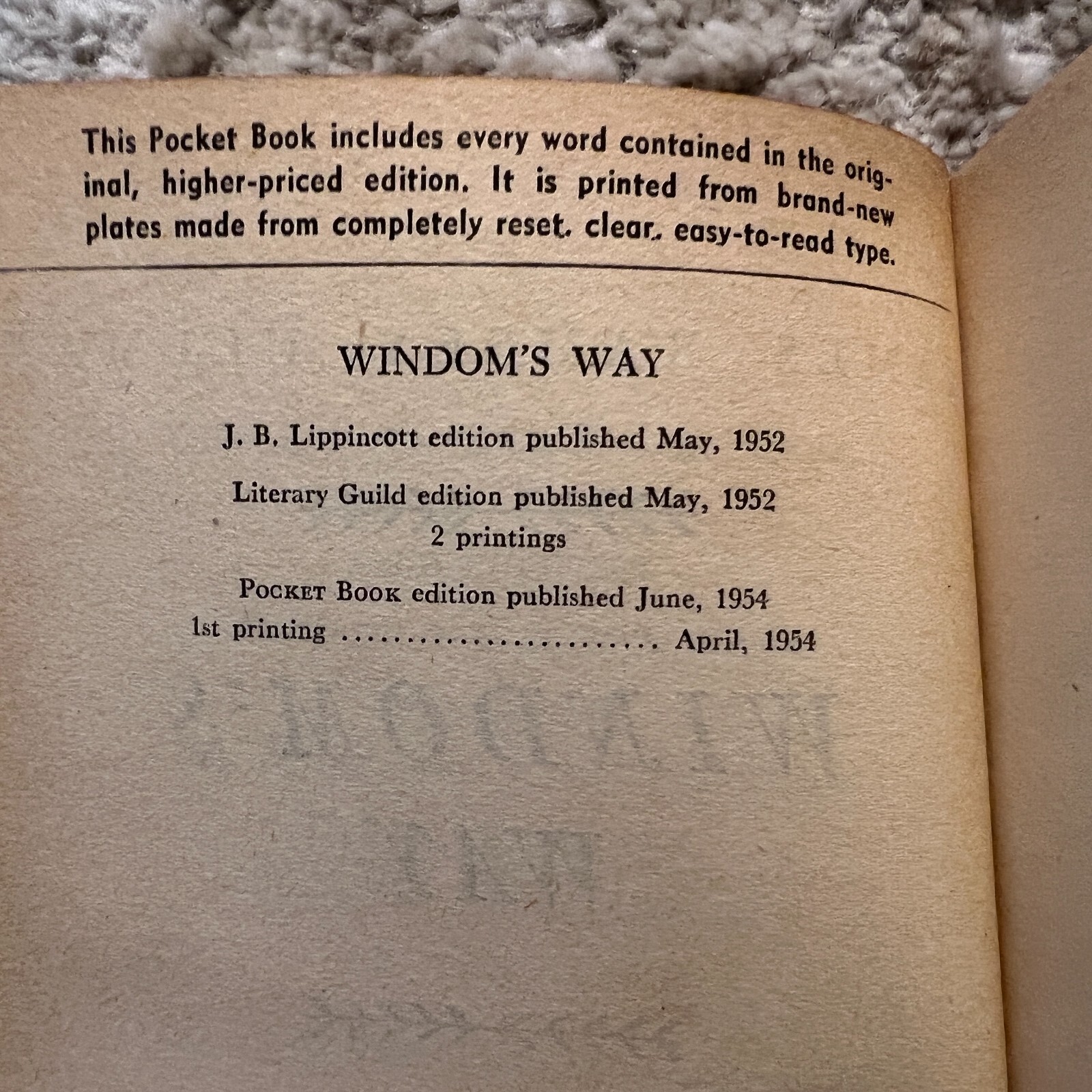 Windom’s Way Medical Romance Paperback by James Ramsey Ullman Pocket Books 1954