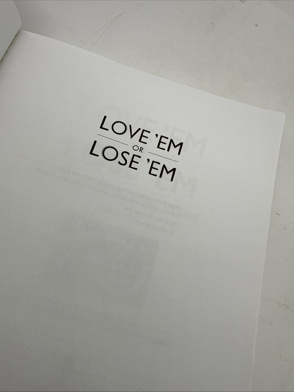 Love ‘Em or Lose ‘Em : Getting Good People to Stay by Sharon Jordan-Evans and…