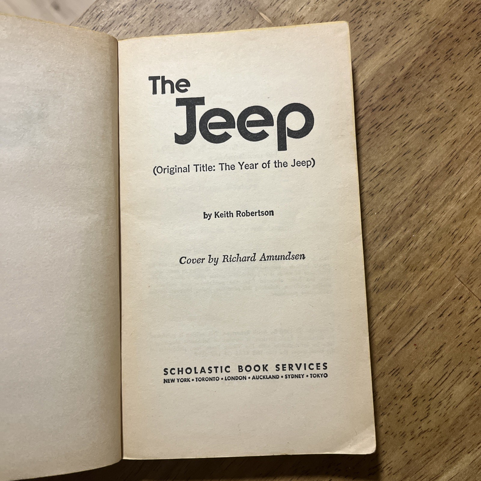 The Jeep by Keith Robertson First 1st Printing PB 1972 TK 2156 Scholastic
