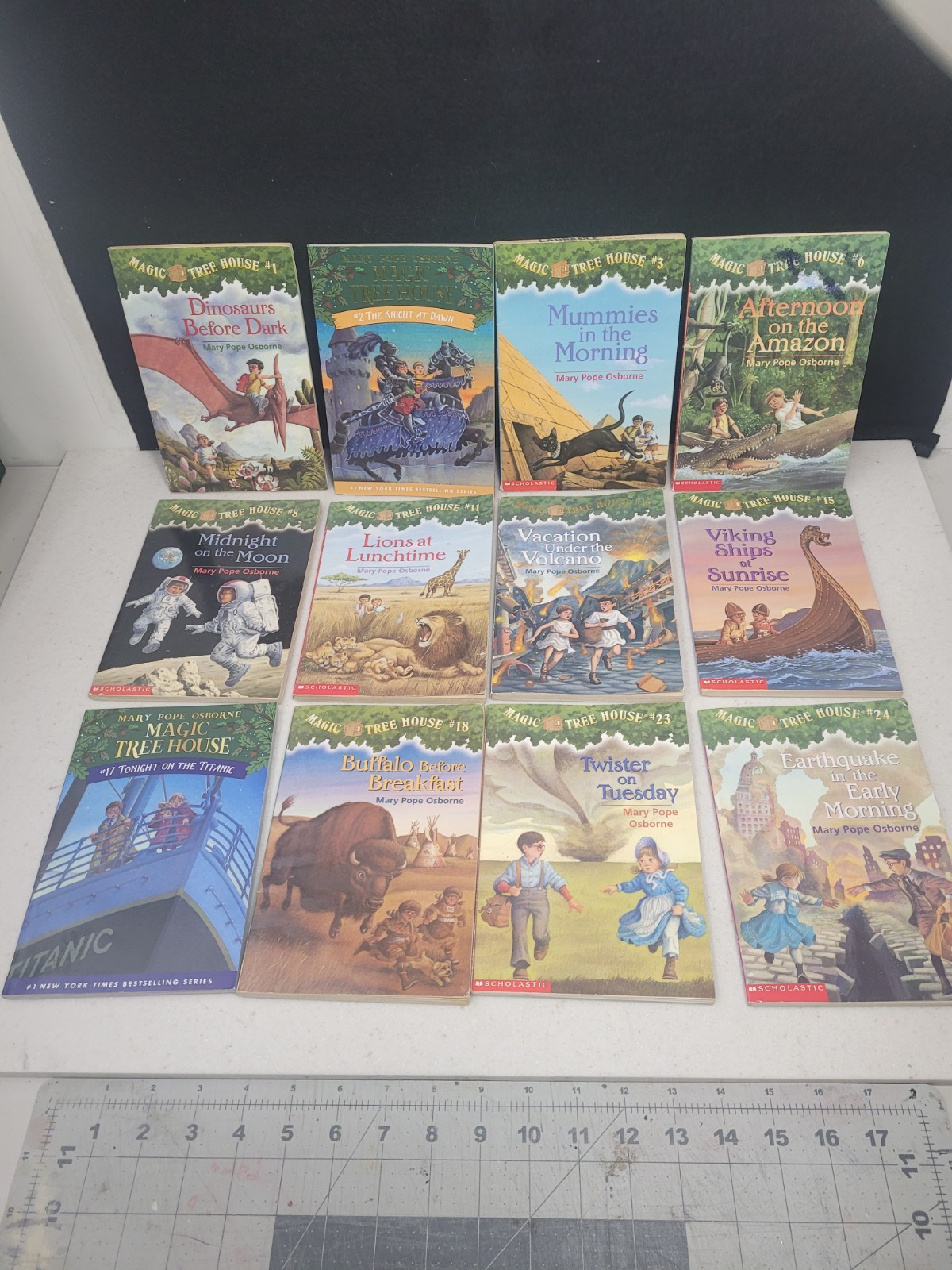 (Magic Tree House Paperback Lot of (12) #1, 2, 3, 6, 8, 11, 13, 17, 18, 23 & 24
