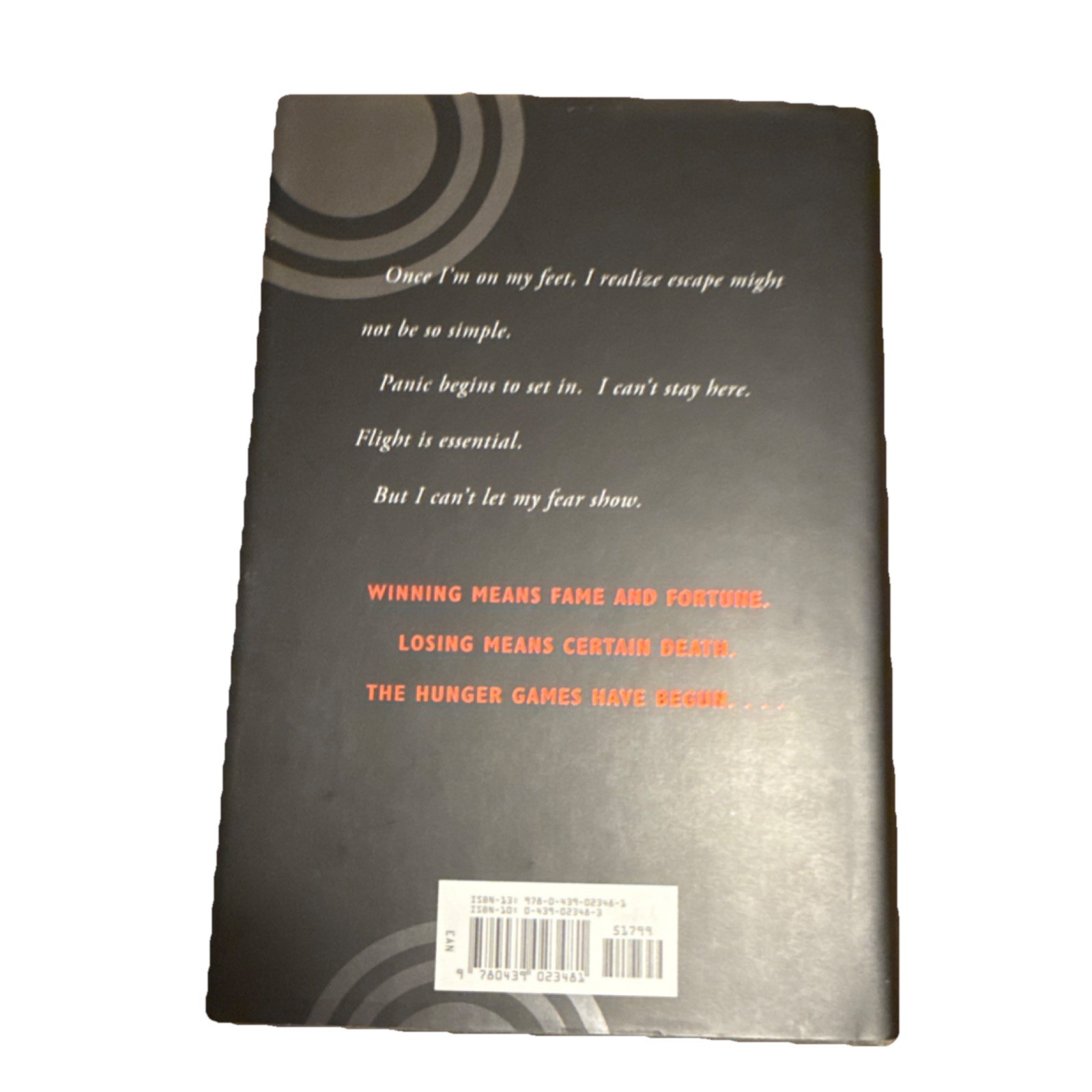 Book Suzanne Collins Hunger Games Hardcover Scholastic 2008 First Edition Dust