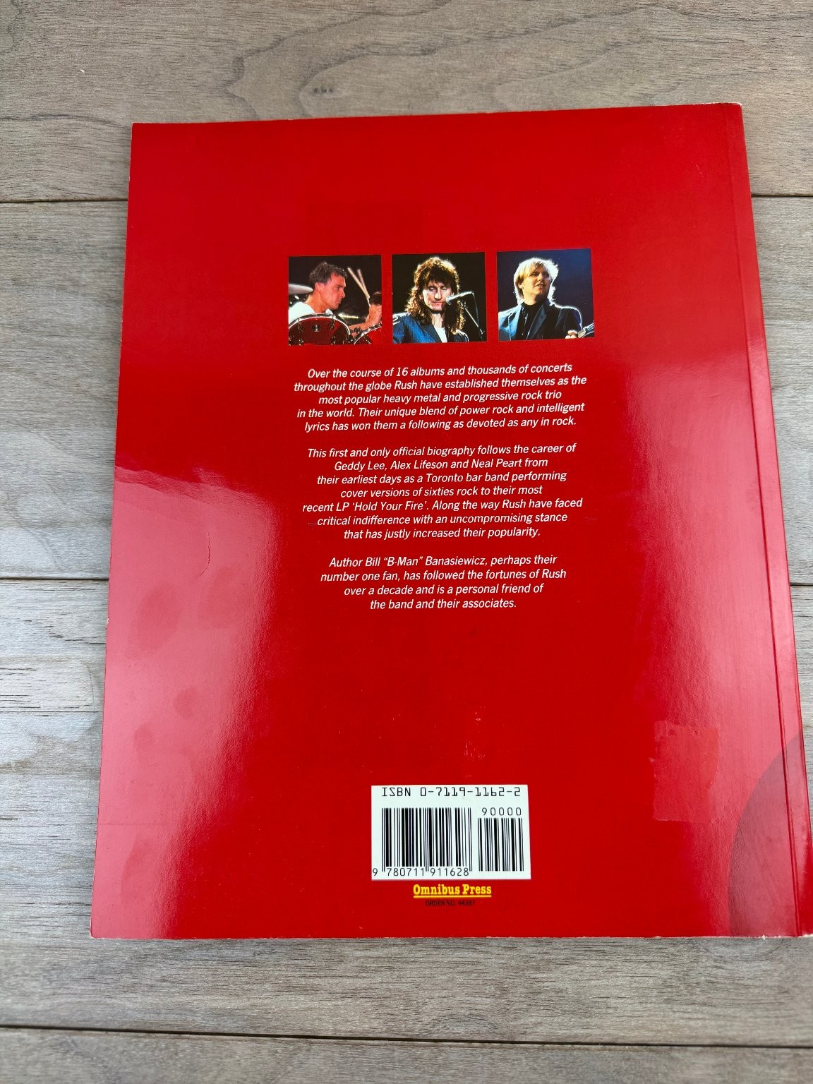 Rush Visions The Official Biography Bill Banasiewicz 1989 Omnibus Press Music