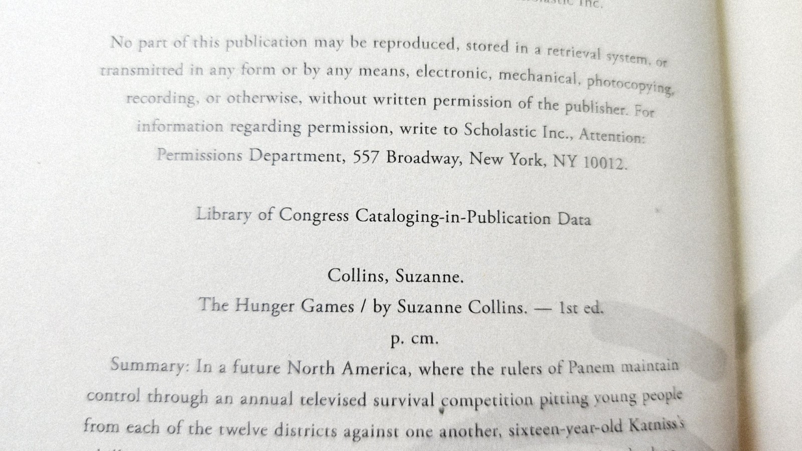 Hunger Games (Hunger Games, Book One) by Suzanne Collins 2008 HC DJ 1st edition