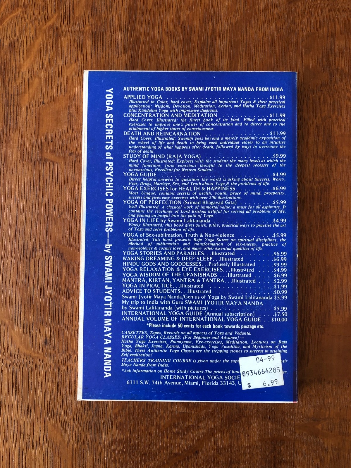 Yoga Secrets of Psychic Powers – Swami Jyotir Maya Nanda – 1974 – Paperback