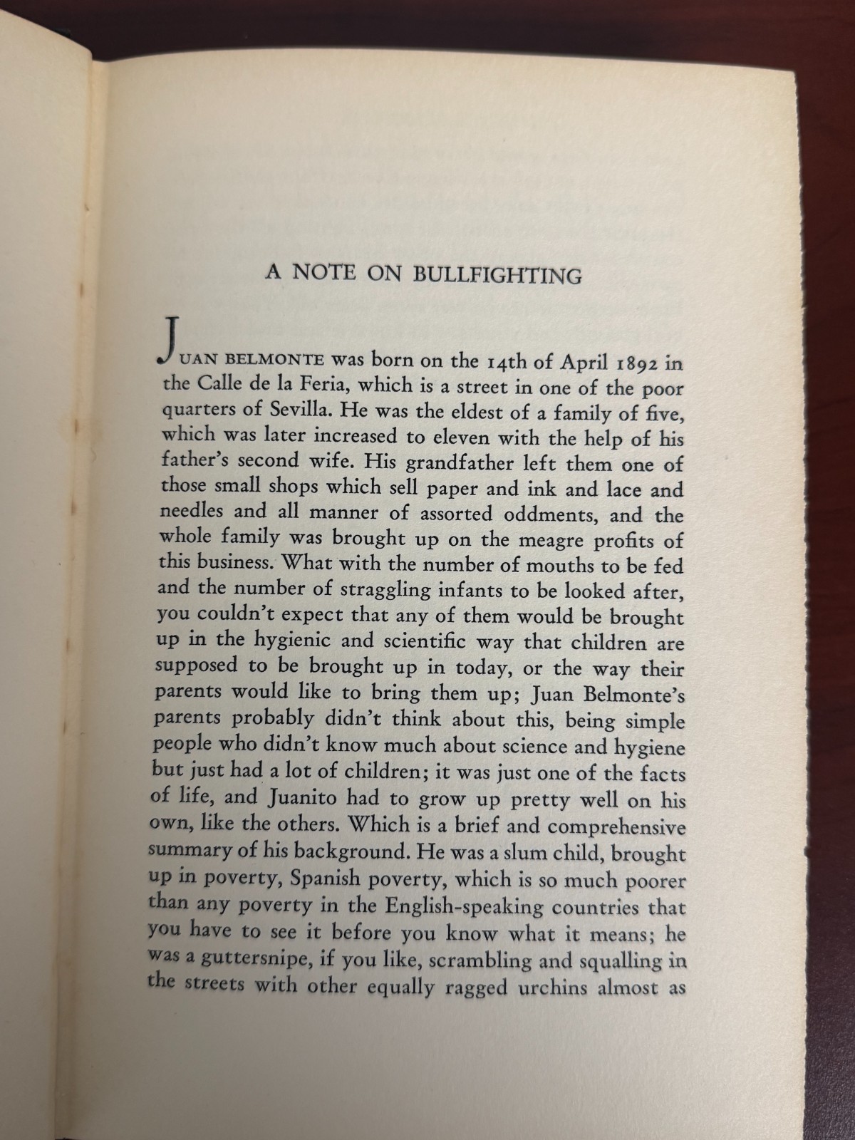 Juan Belmonte Killer of Bulls: the Autobiography of a Matador 1937 Hardcover