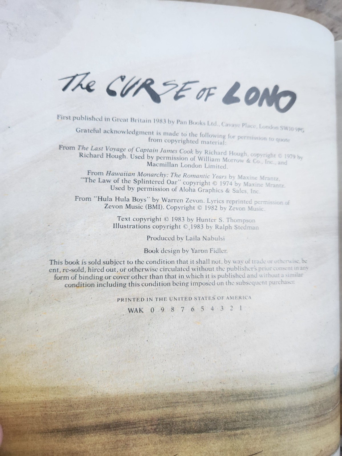 Hunter S Thompson The Curse of Lono Ralph Steadman 1983 Picador Gonzo Paperback