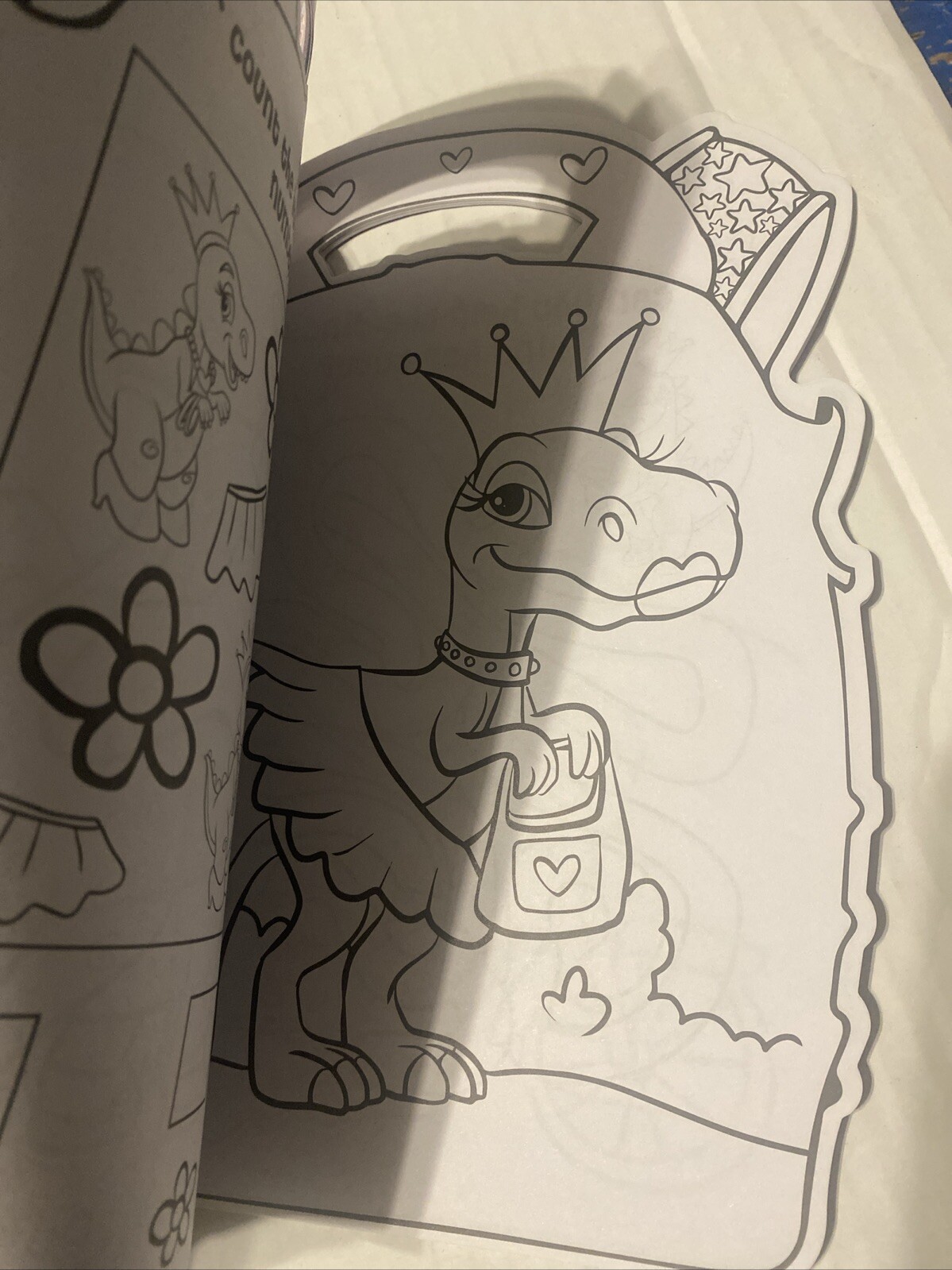 DIVA DINO Backpack Sticker, Activity & Handle AND Coloring Book Fun NEW