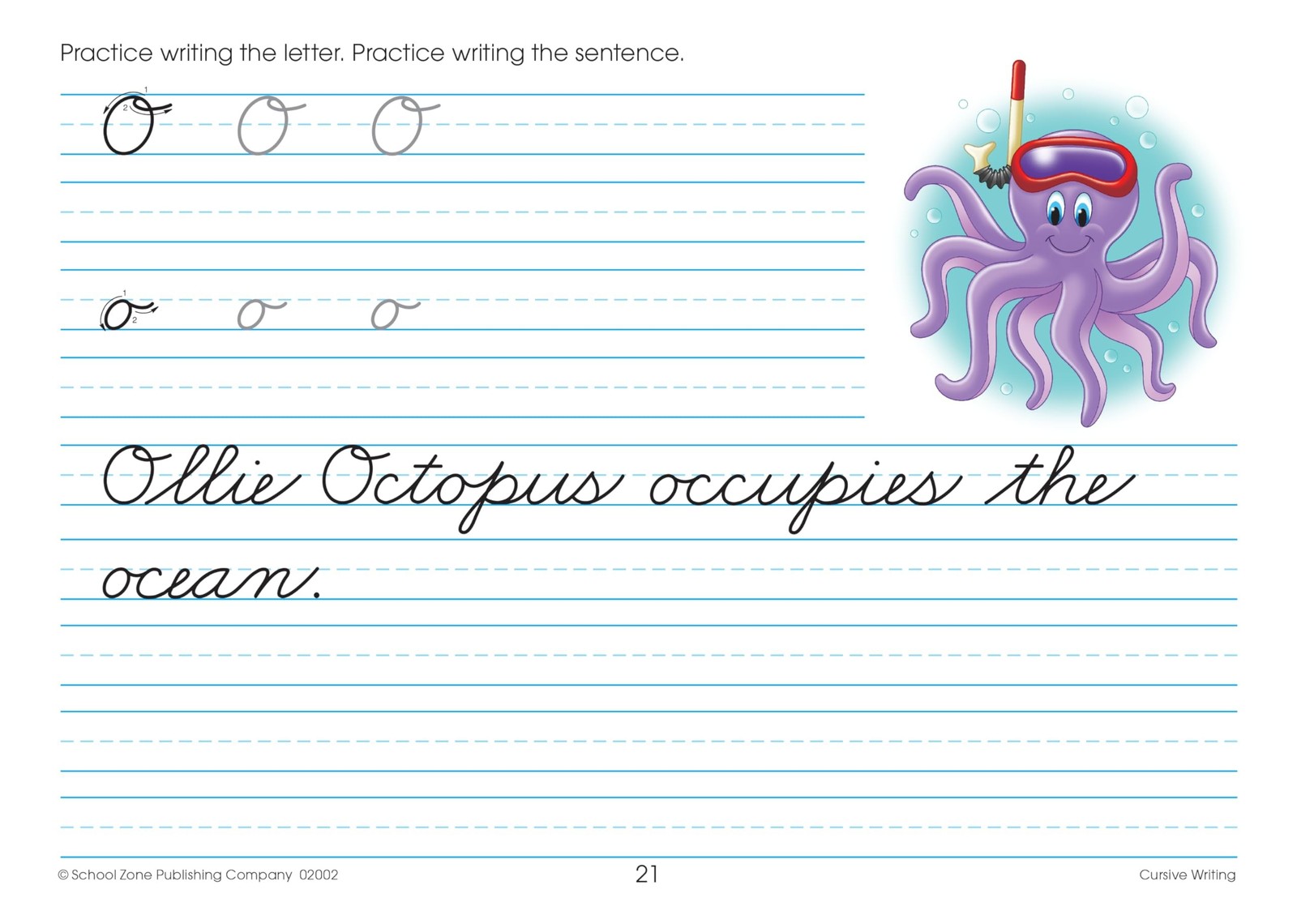 School Zone Cursive Writing Workbook, 3rd-4th Grade Handwriting Practice