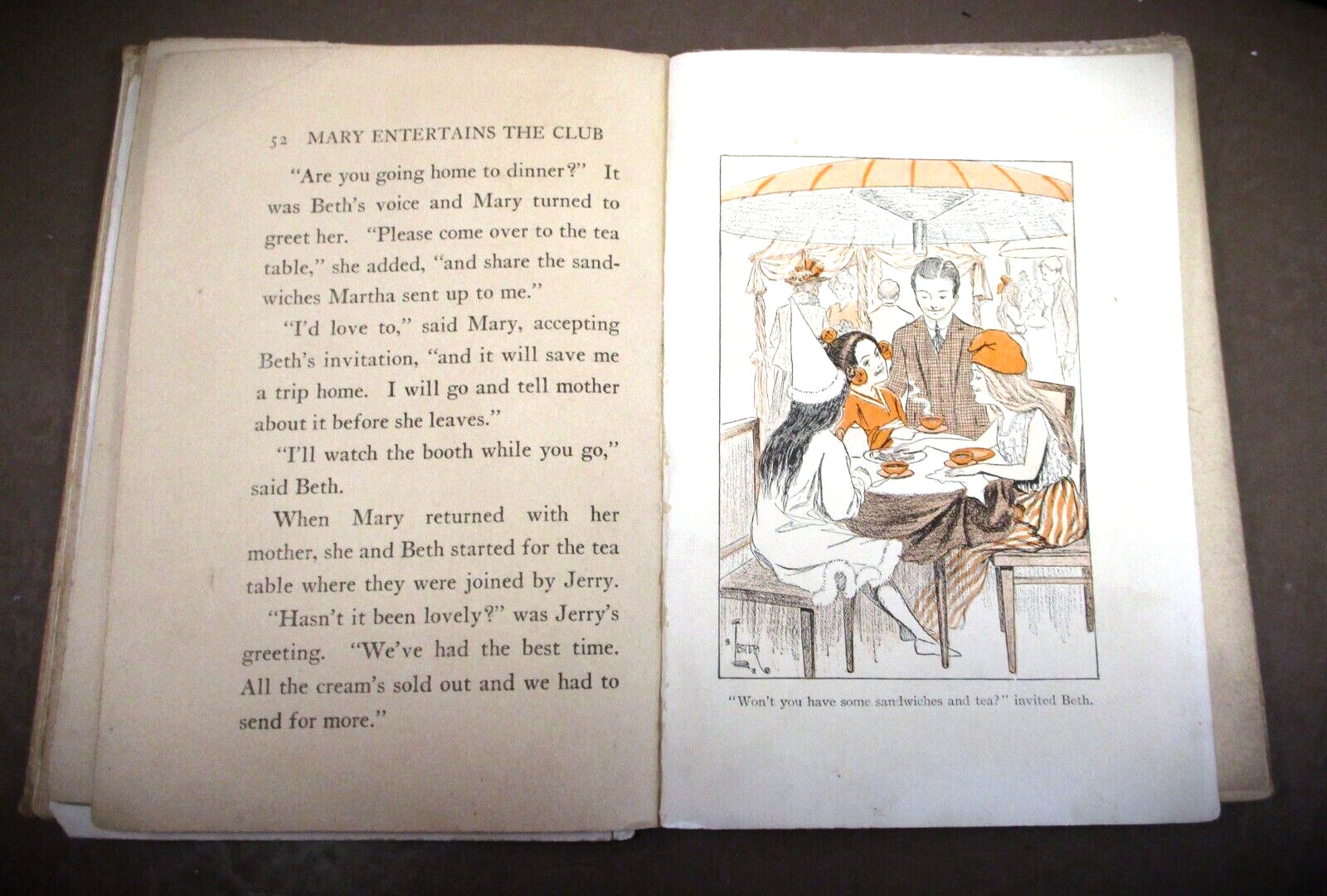 Vintage 1919 “Mary Entertains The Sewing Club” Book 82 Pages Illustrated