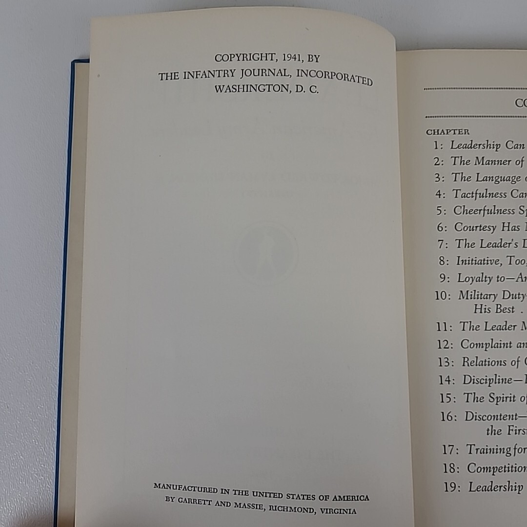 **SIGNED COPY** Leadership For American Army Leaders by Edward Lyman Munson Jr.