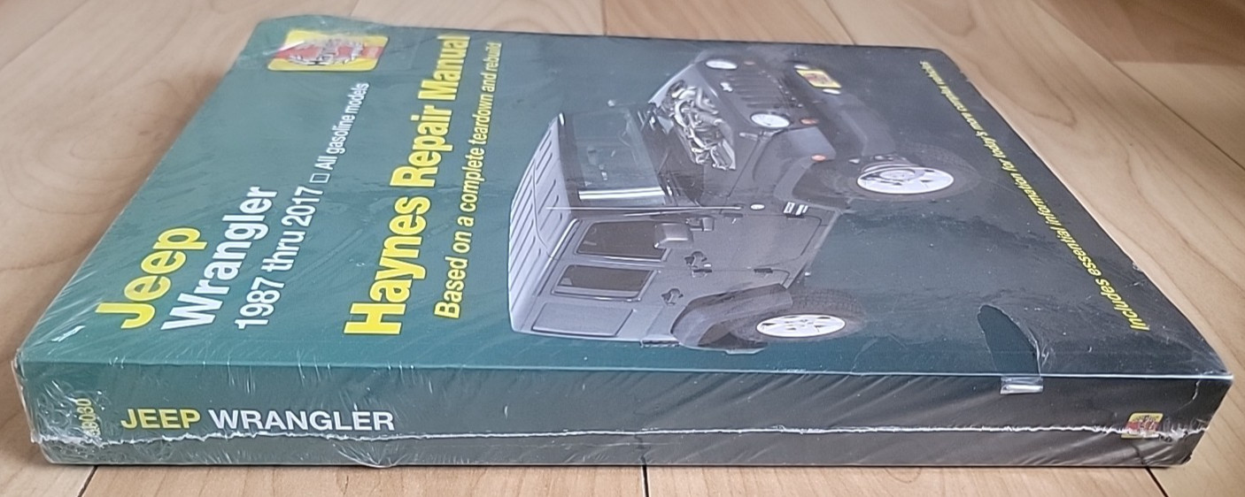 Jeep Wrangler 1987-2017 Haynes Repair Manual All Gasoline Models 4 & 6-cyl NEW