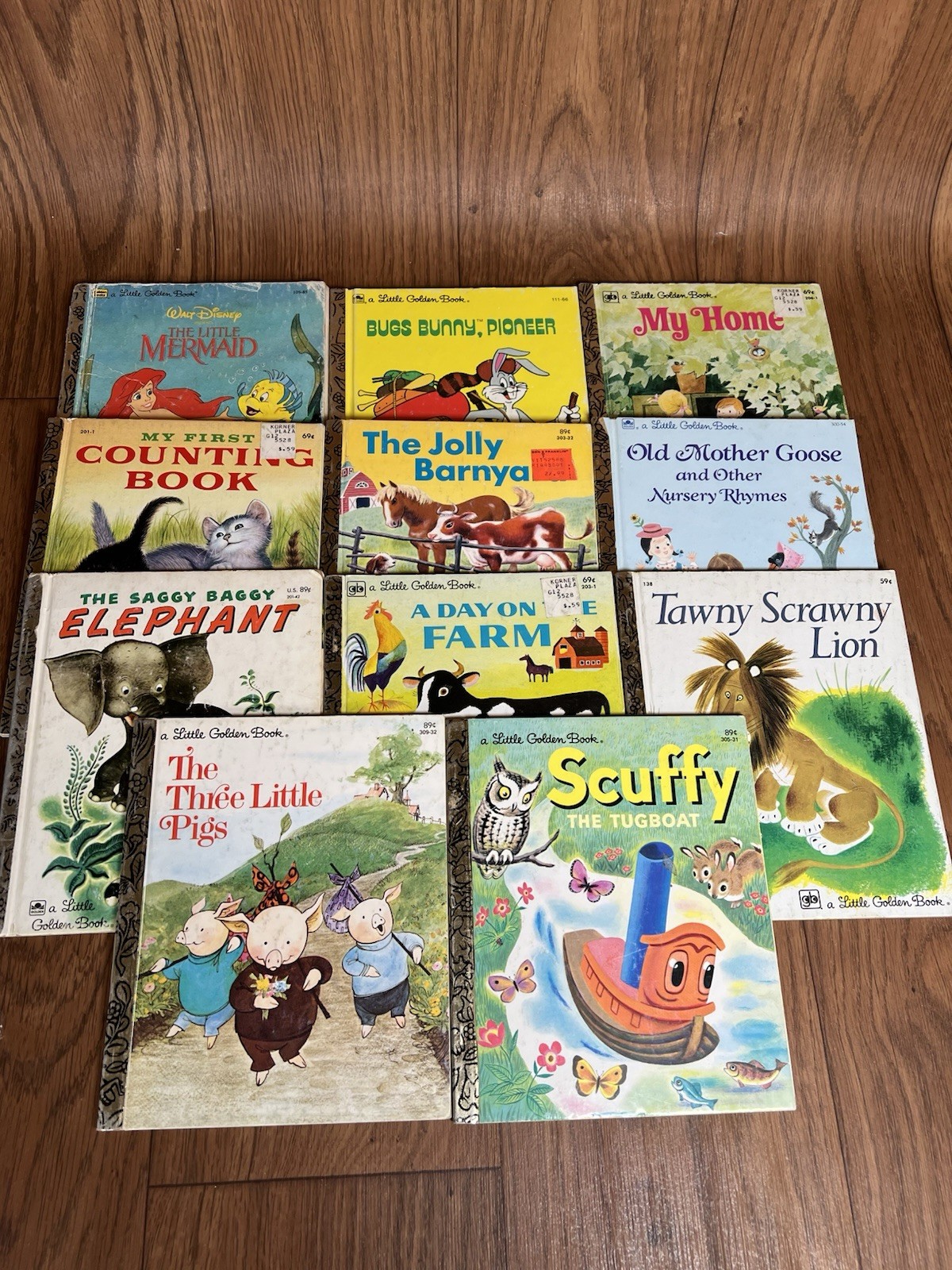 Vintage Lot Of Rare 11 Little Golden books Classic Stories 70s-90s