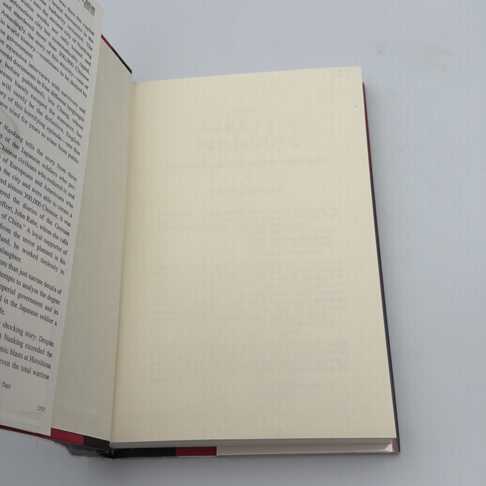 The Rape of Nanking – Iris Chang First Edition Hardcover 1997 – Like New A3