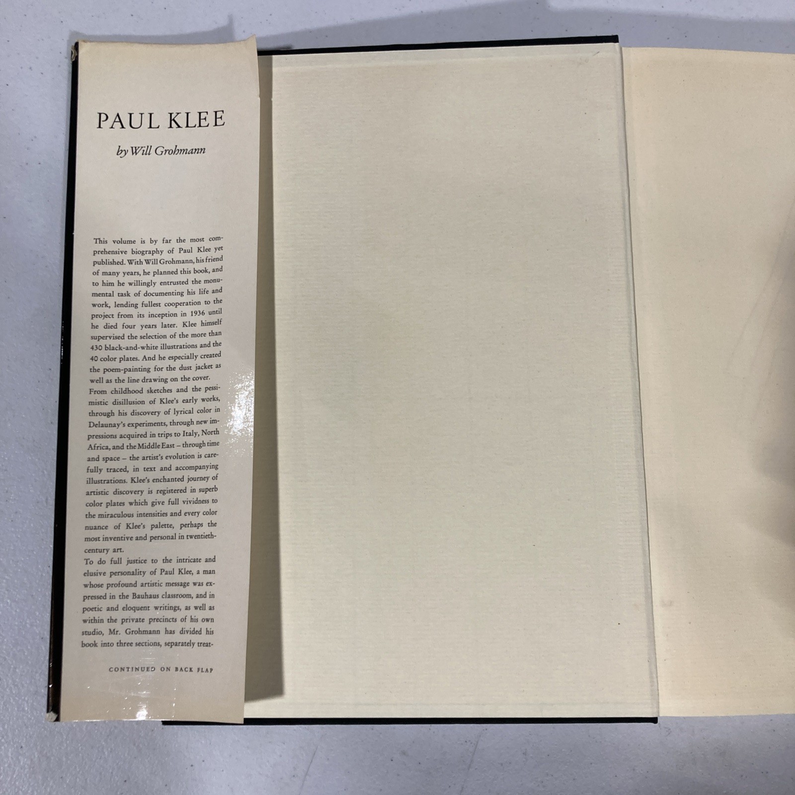 Paul Klee by Will Grohmann (Hardcover + Dust Jacket) Color Pictorial Abrams