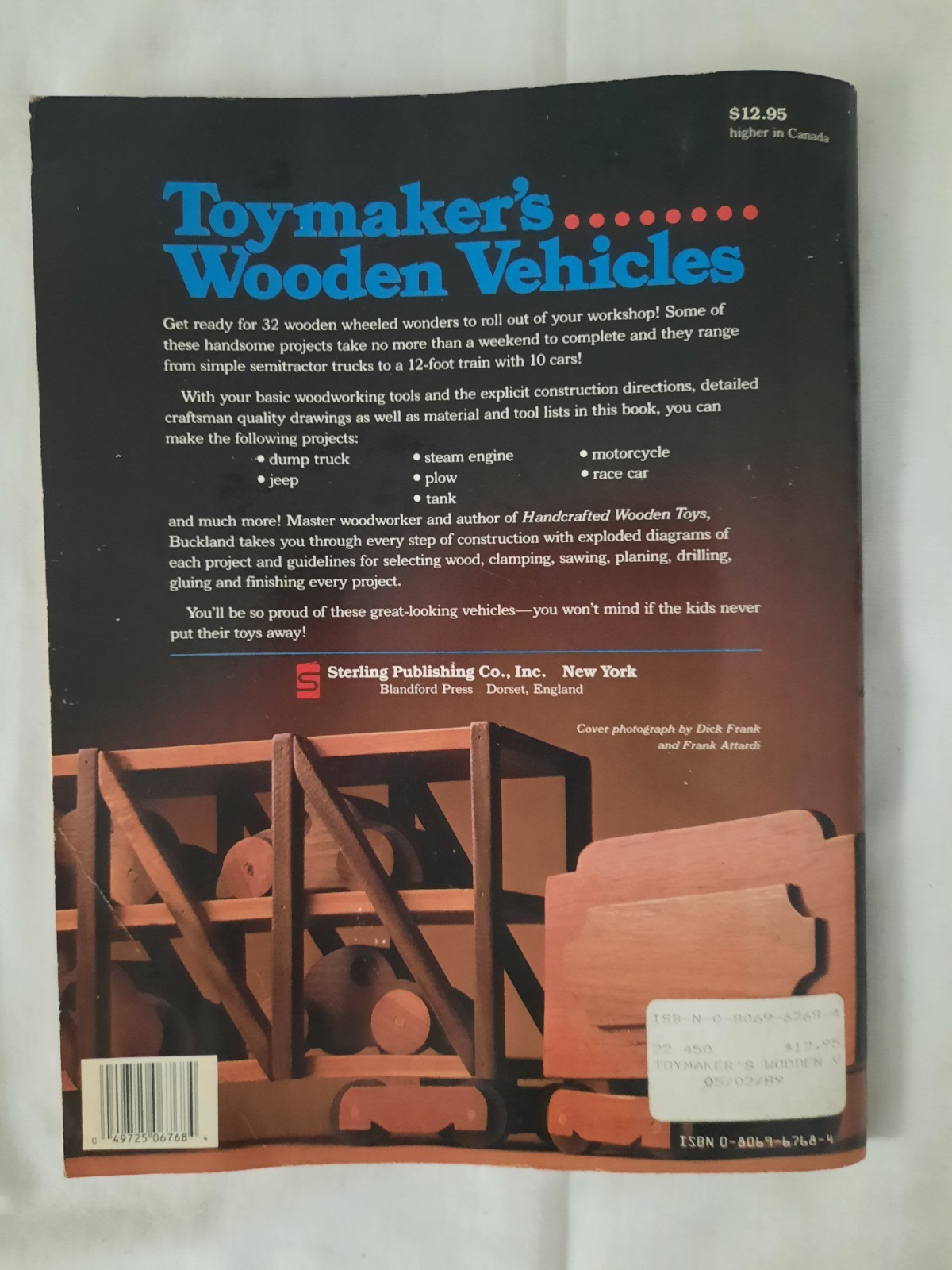 Toymaker’s Wooden Vehicles Projects & Plans Paperback 146 Pages VG