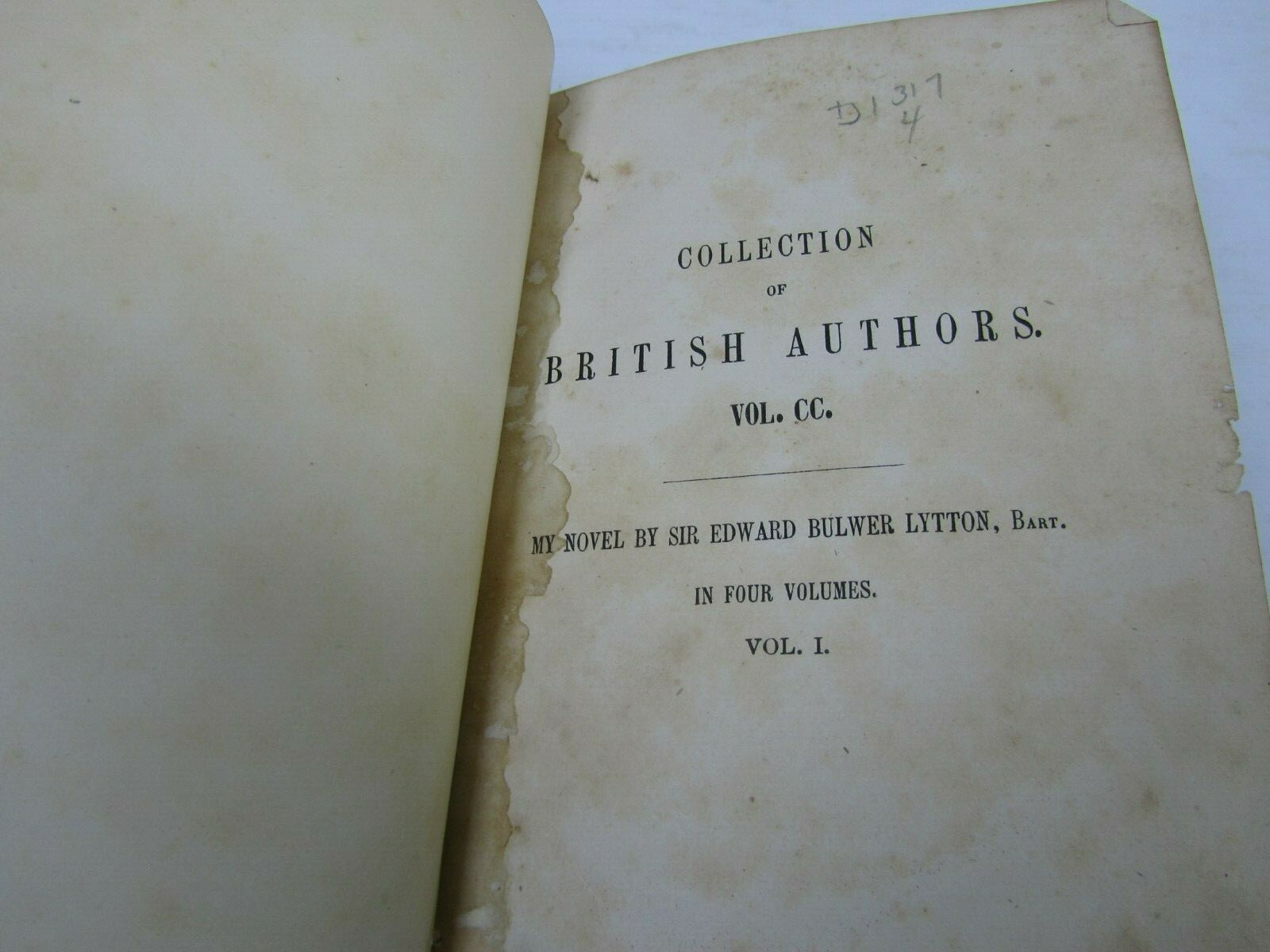 MY NOVEL or, Varieties In English Life : Edward Bulwer Lytton – 4 Vol in 2 Books