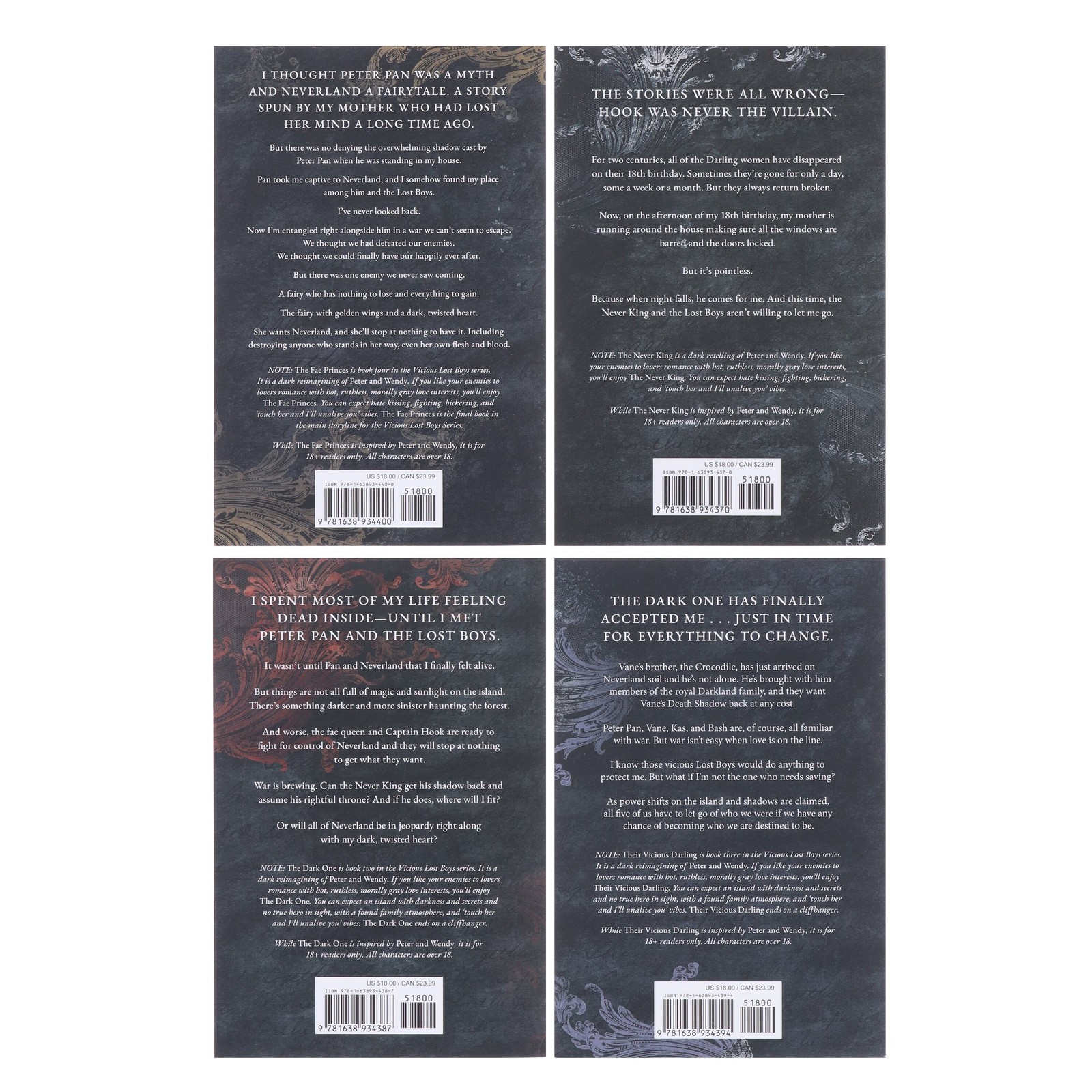 Vicious Lost Boys Series: A Peter Pan Dark Romance 4 Books Set – Fic – PB
