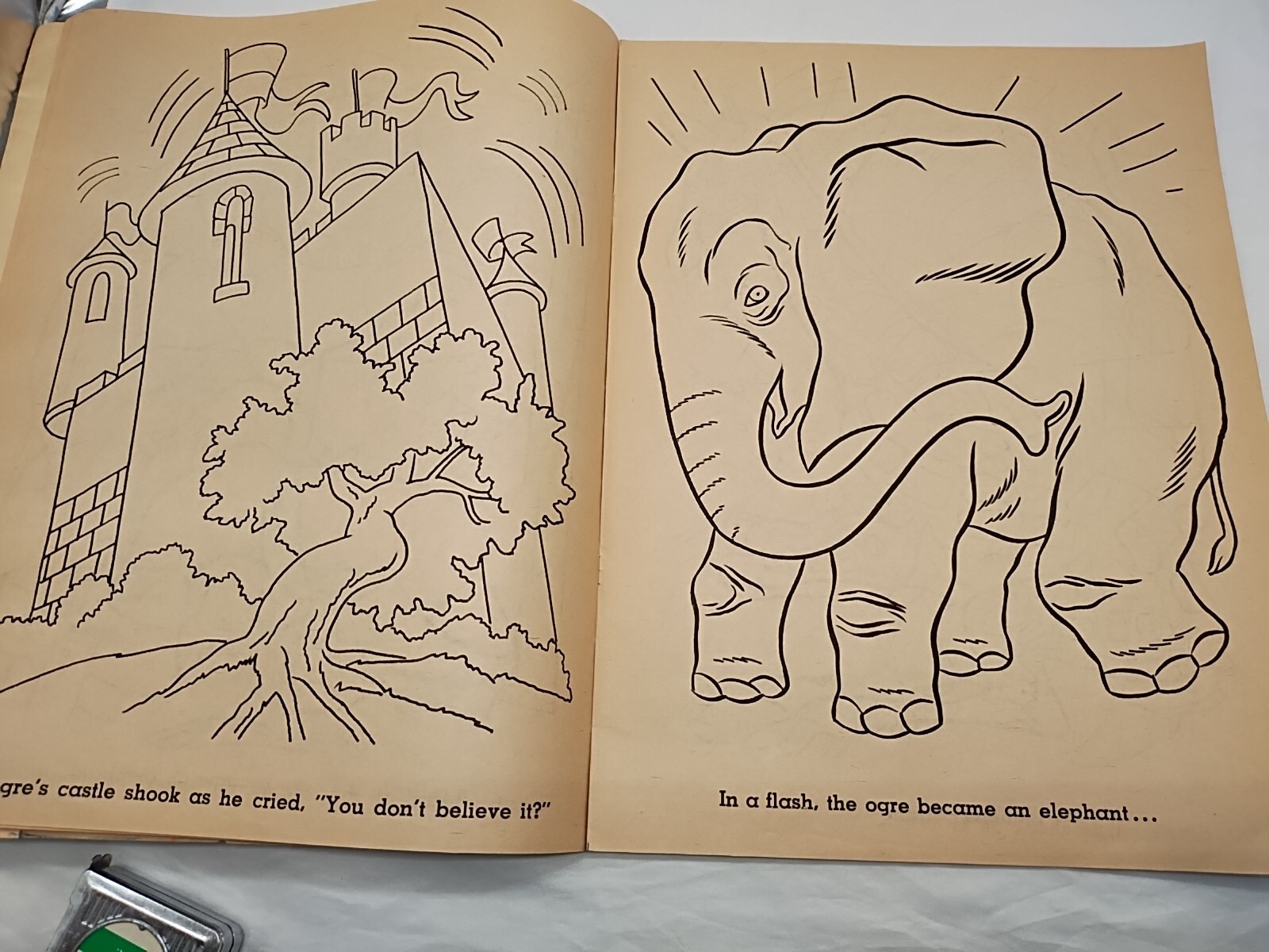 *16 Pages Used*1970s Puss In Boots Giant Coloring Book