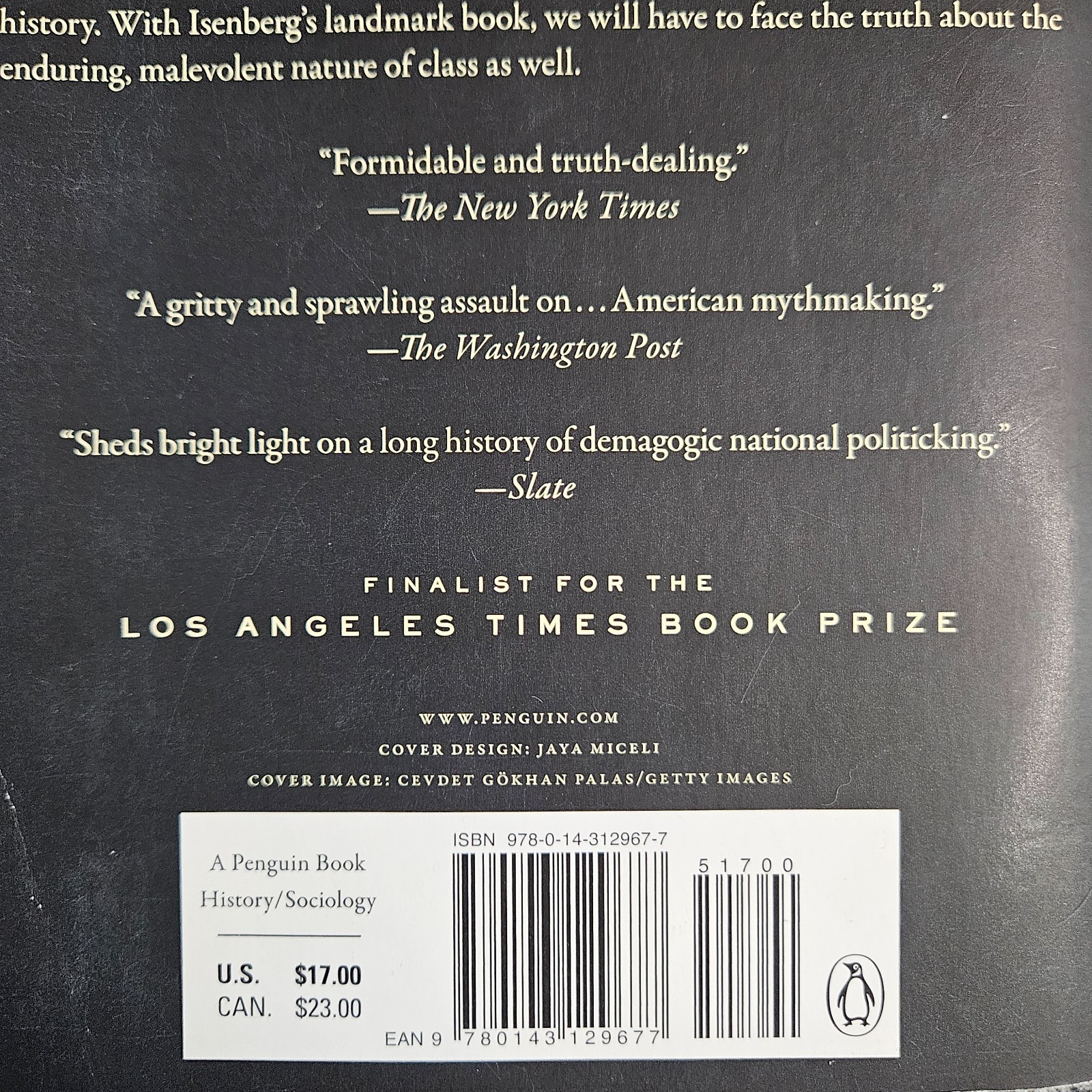 White Trash – Nancy Isenberg – 400 Year History of Class America PB