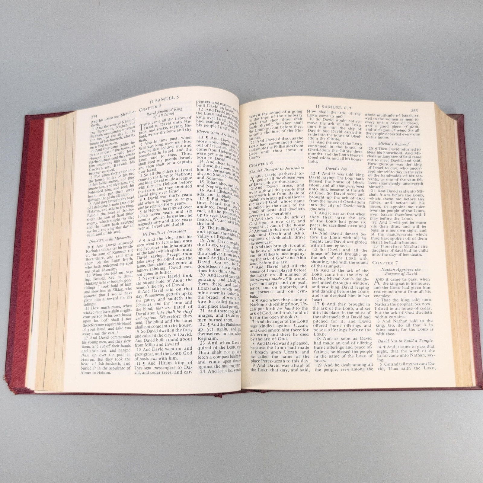 Vintage Holy Bible King James Guiding Light Ferguson HC Burgundy Illustrated USA