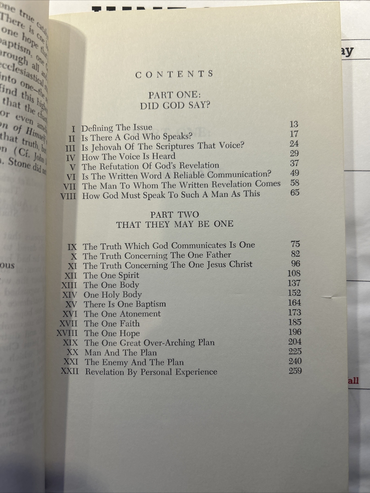 That They May Be One – Vernon A. P. Serenius – 1973 – 267 pages- Vintage