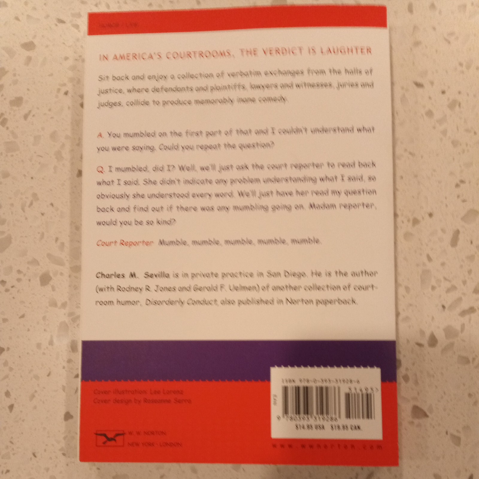 Brand New! Disorder in the Court by Charles M. Sevilla, Paperback, (250 pages)