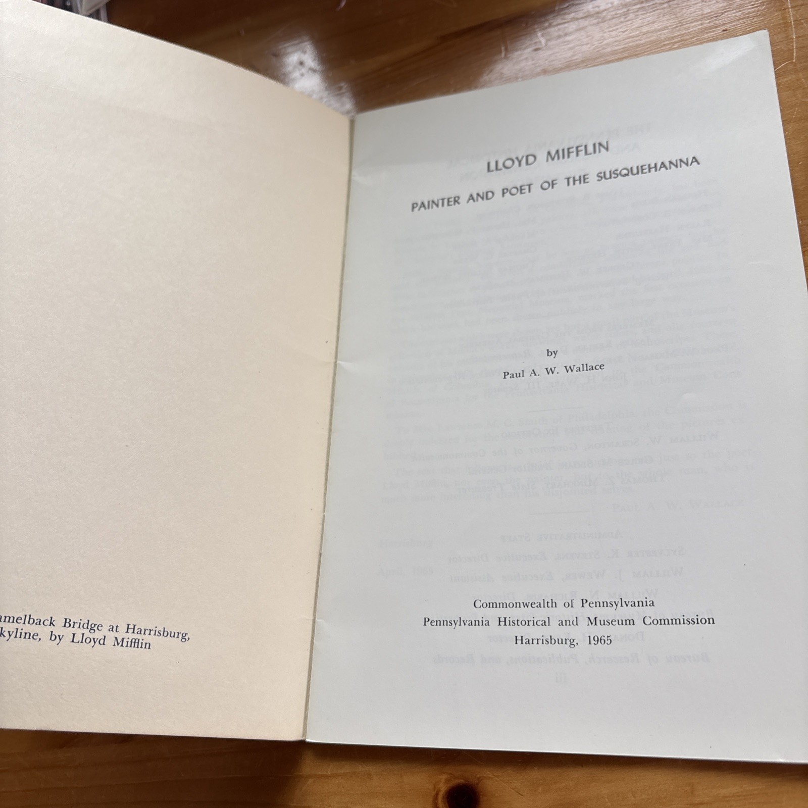 Lloyd Mifflin, Painter & Poet of the Susquehanna, by Paul A. W. Wallace 1965