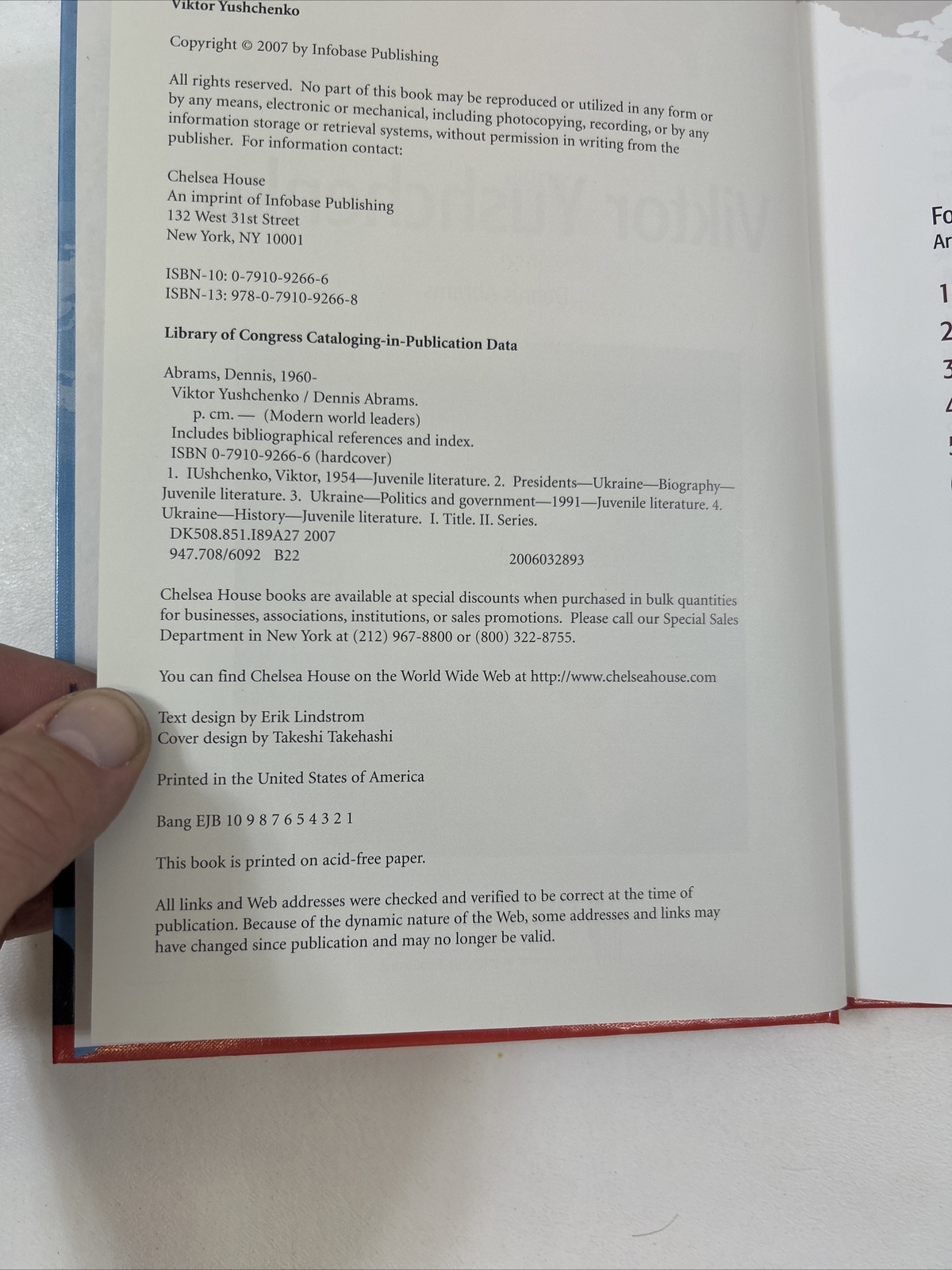 Viktor Yushchenko – Dennis Abrams (2007, Hardcover) Modern World Leaders Series