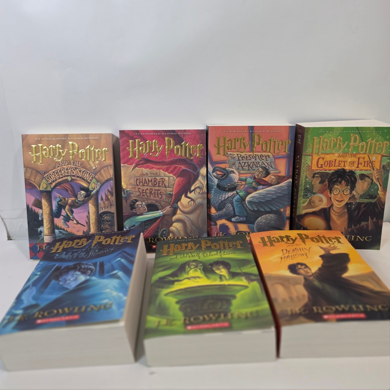 Harry Potter Complete Series 1-7 Paperback Book Set JK Rowling Scholastic
