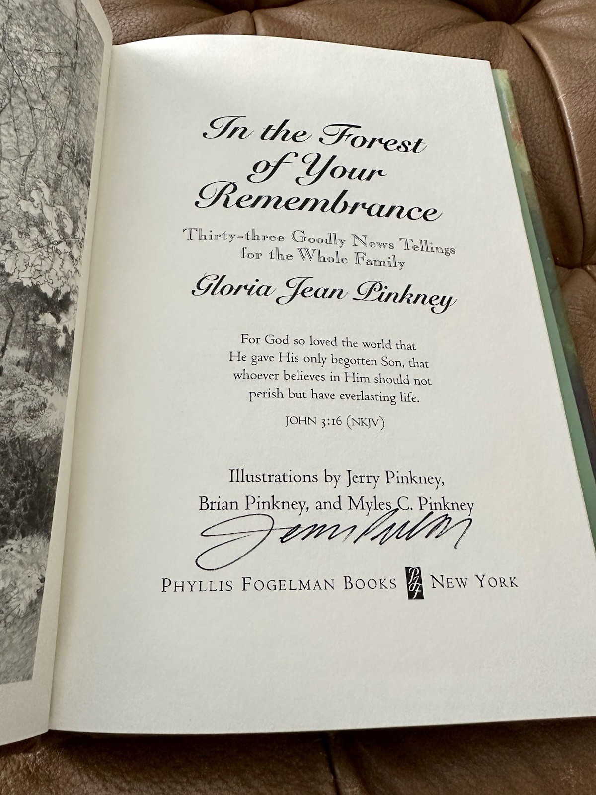 In the Forest of Your Remembrance by Gloria Jean Pinkney Signed by Jerry Pinkney