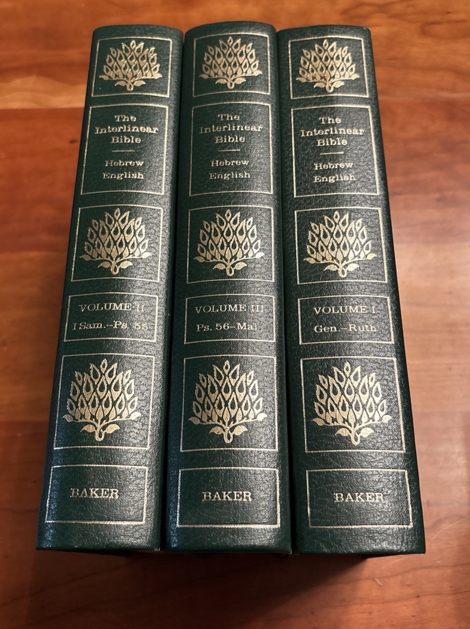 Baker The Interlinear Bible Volumes 1-3 Hebrew English Copy R 1976 1978