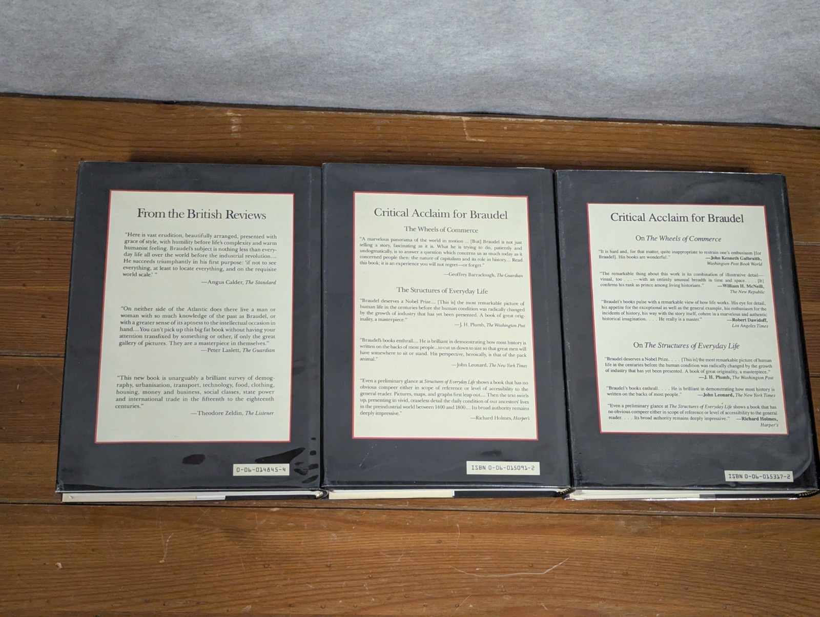Fernand Braudel Civilization & Capitalism 15th – 18th Century 1979 HCDJ 1st/1st