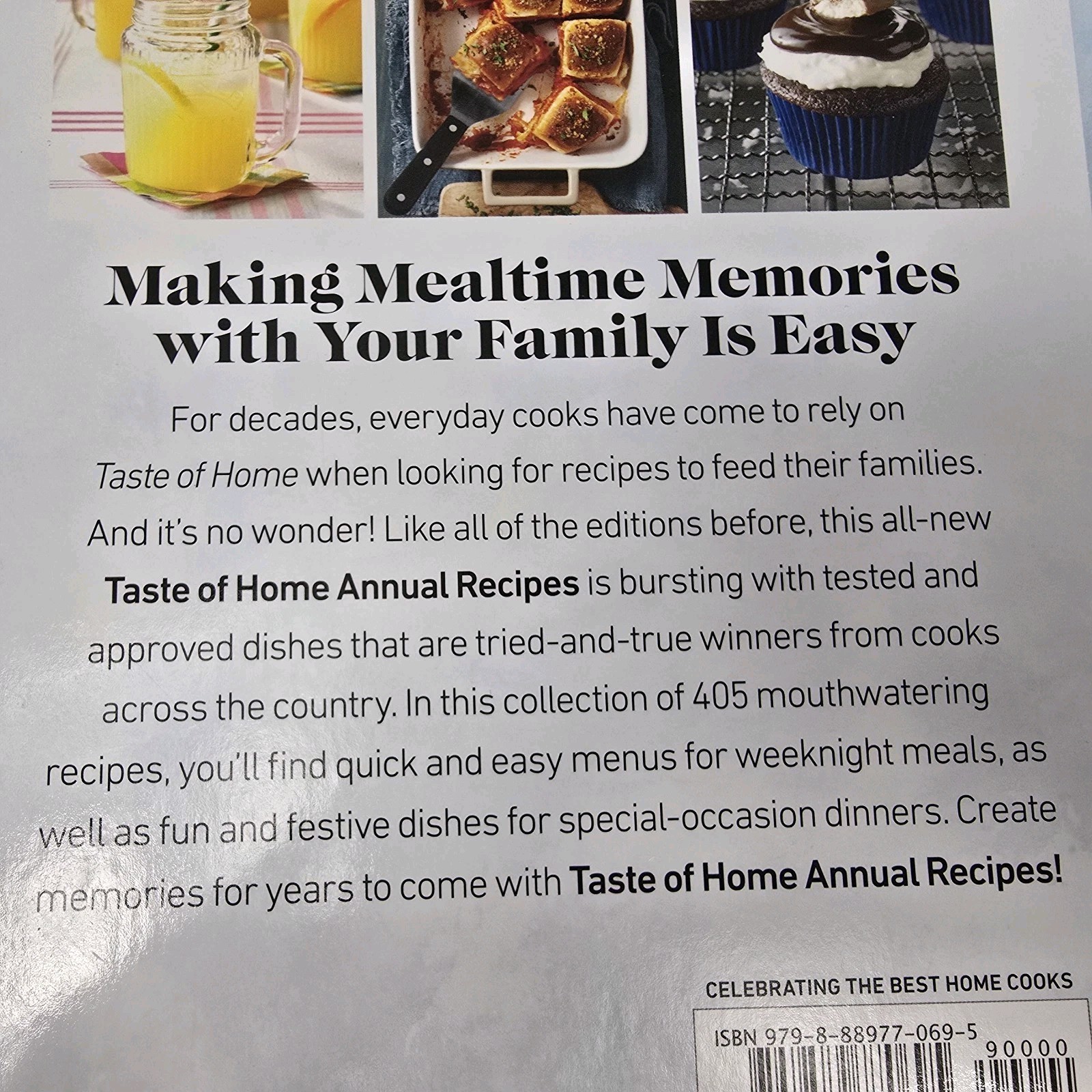 Taste of Home Annual Recipes 2025 Cookbook Hardcover Family Meals Cooking Ideas