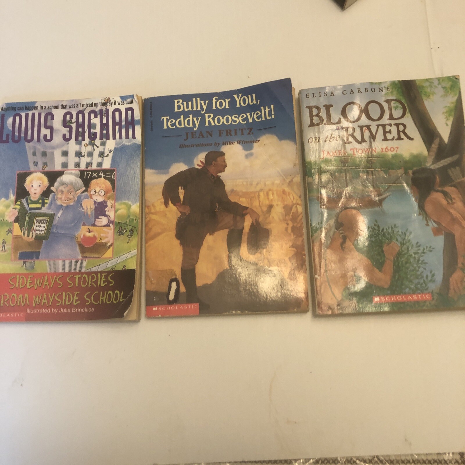scholastic books vintage. 3 books by different title and authors priced as a set