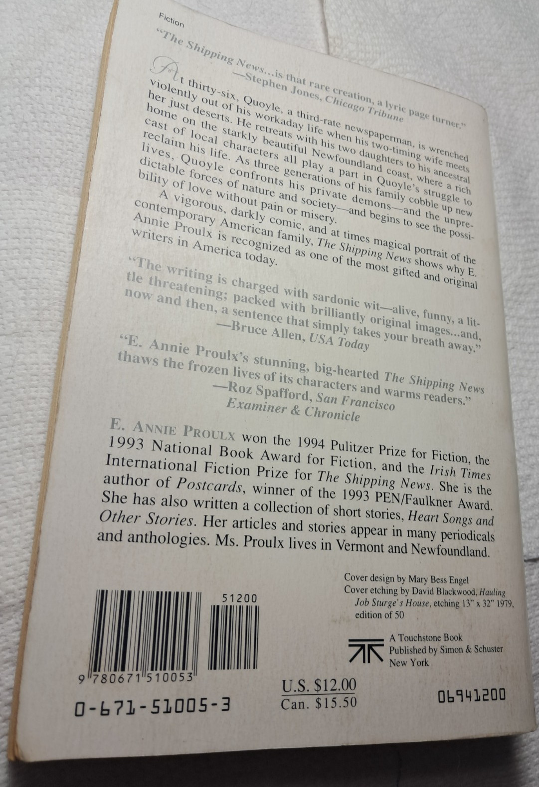 E Annie Proulx The Shipping News Pulitzer Prize TPB Literary Classic Humor
