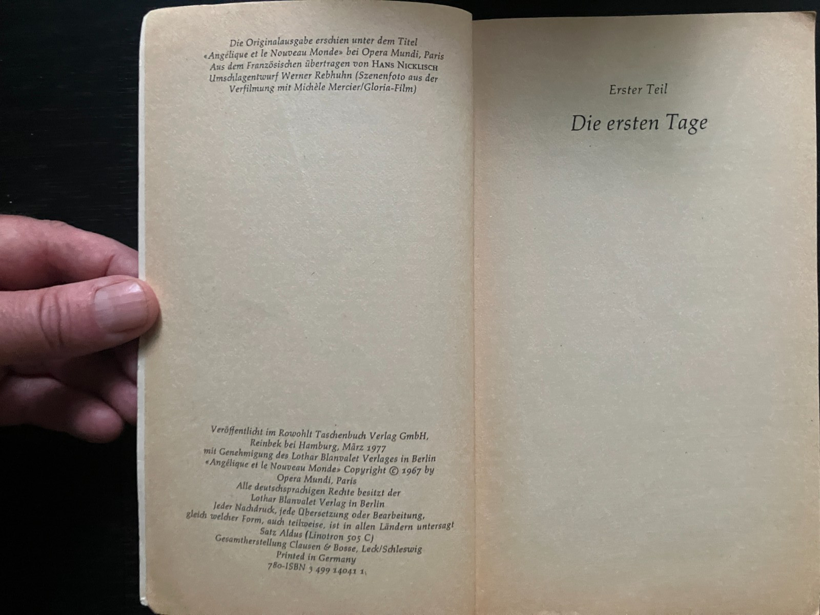 Angelique Series By Anne Golon Lot of 6 Softcover German 1970’s rororo