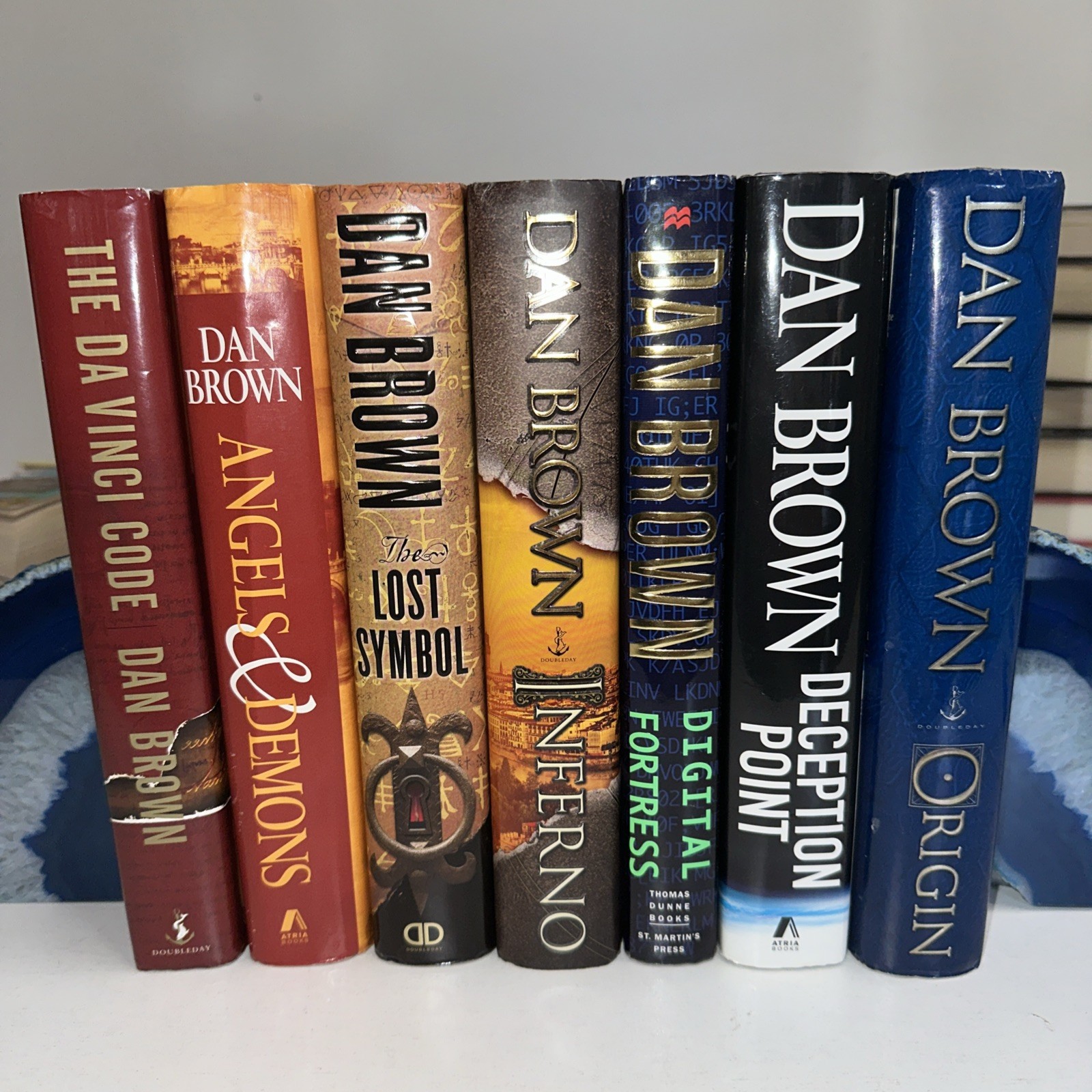 Dan Brown 7 Hardcover Book Lot Robert Langdon Series Set 1-7 HCDJ