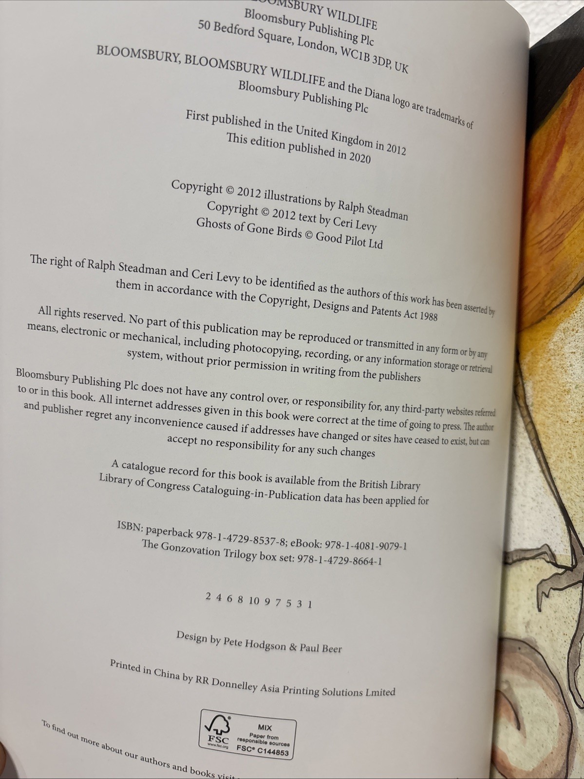Extinct Boids by Ceri Levy and Ralph Steadman, 2020, First Printing