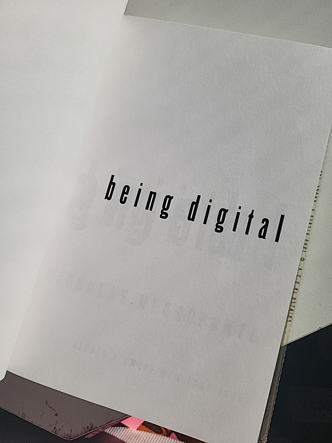 Being Digital Book HC/DJ 1st Edition 1995 Technology by Nicholas Negroponte FS